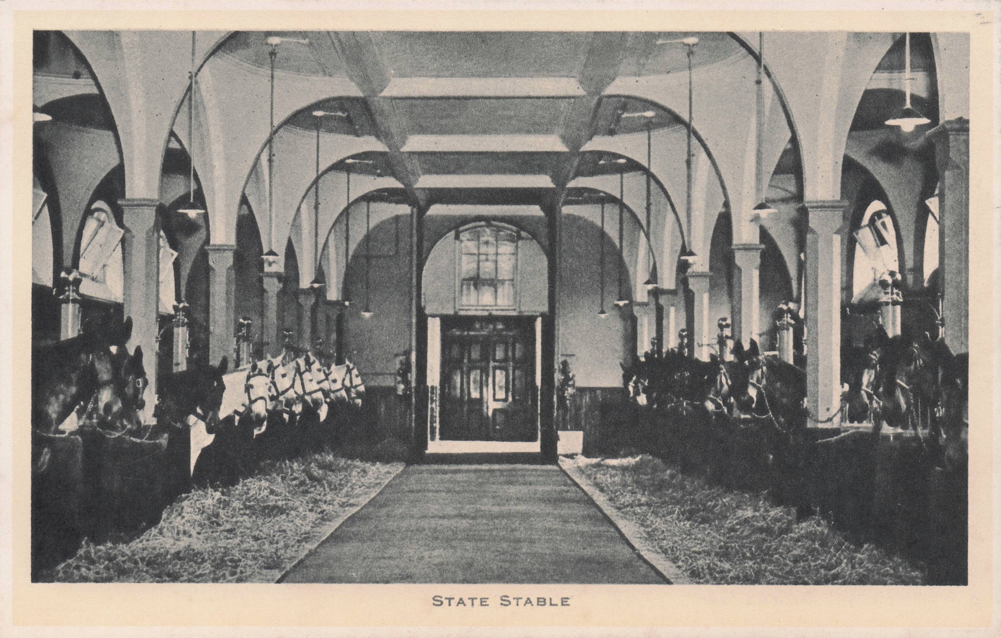 State Stable The King's Horses Antique Royalty Tucks Postcard
