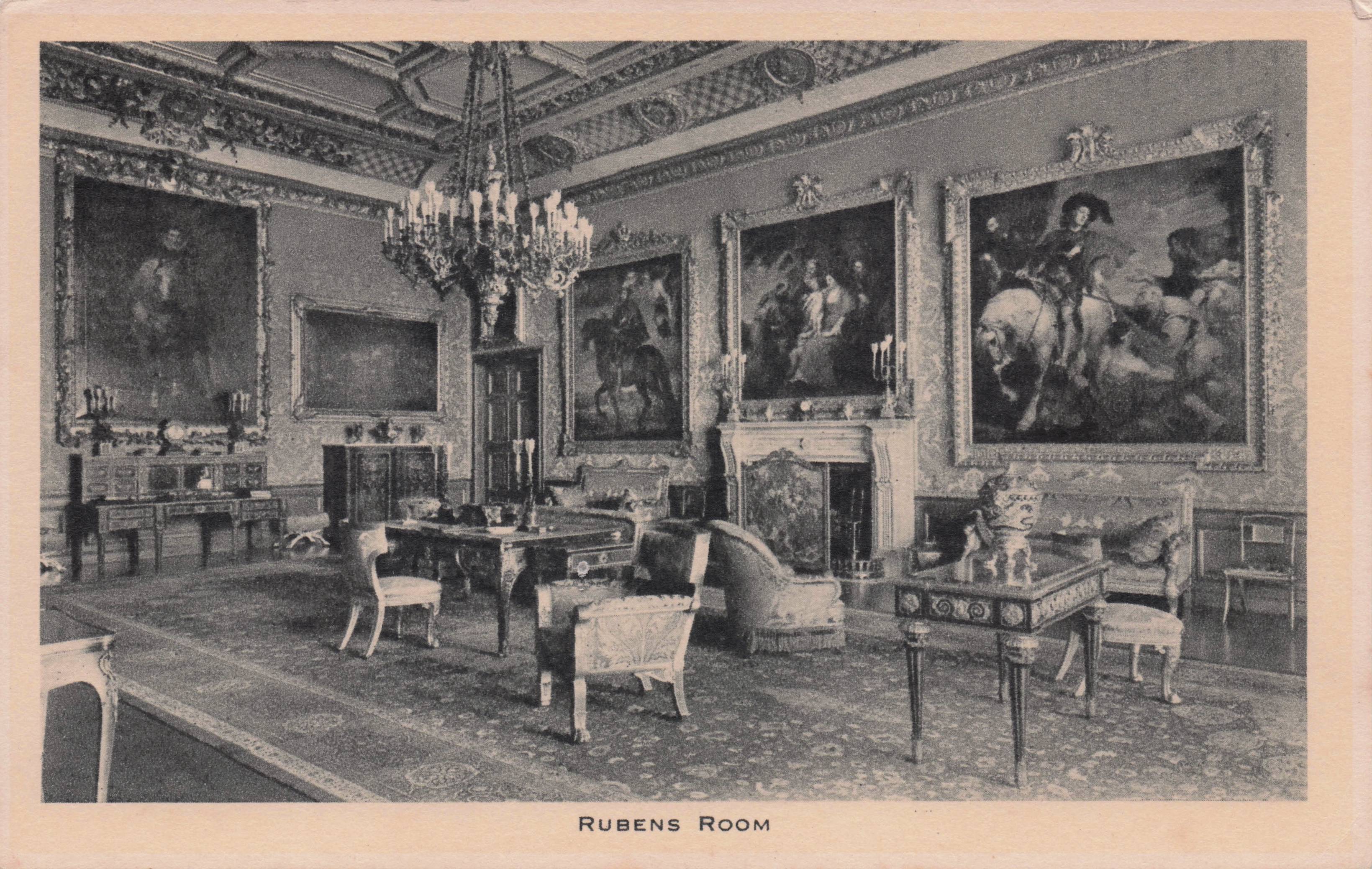 Rubens Room Windsor Castle Royal State Visits Guest Old Tucks Postcard