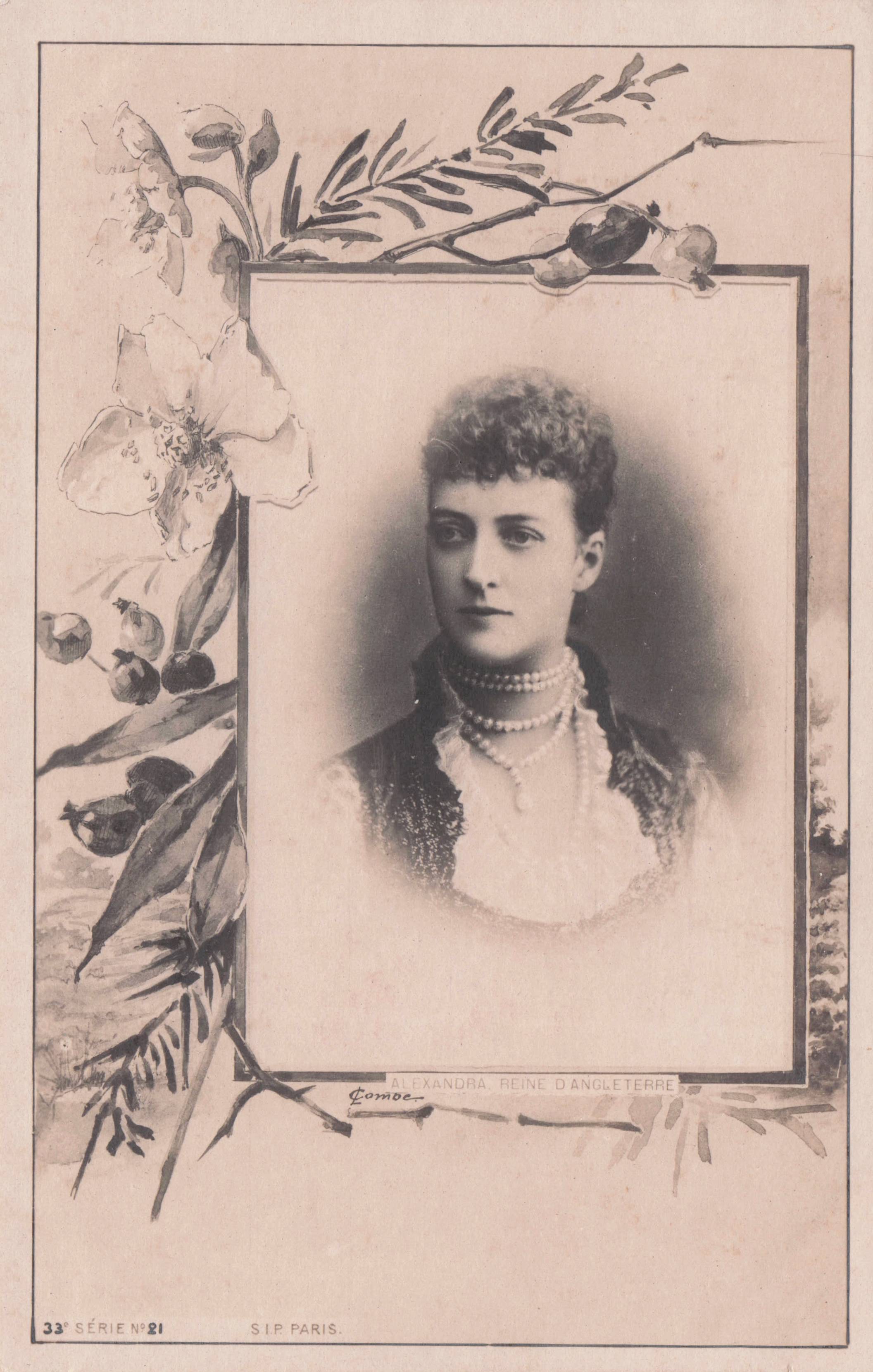 Queen Alexandra Reine D'Angleterre French Antique Rare Serie 21 Paris Postcard