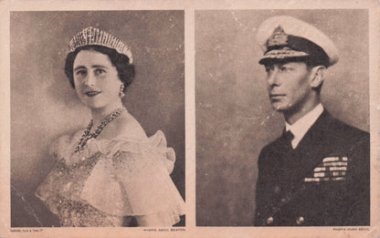 Queen Elizabeth King George VI Christmas WW2 1939 Signed Postcard