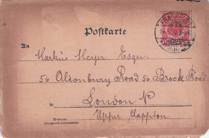 Queen Victoria Antique German 1900 Frayed Browned Old Royal Postcard
