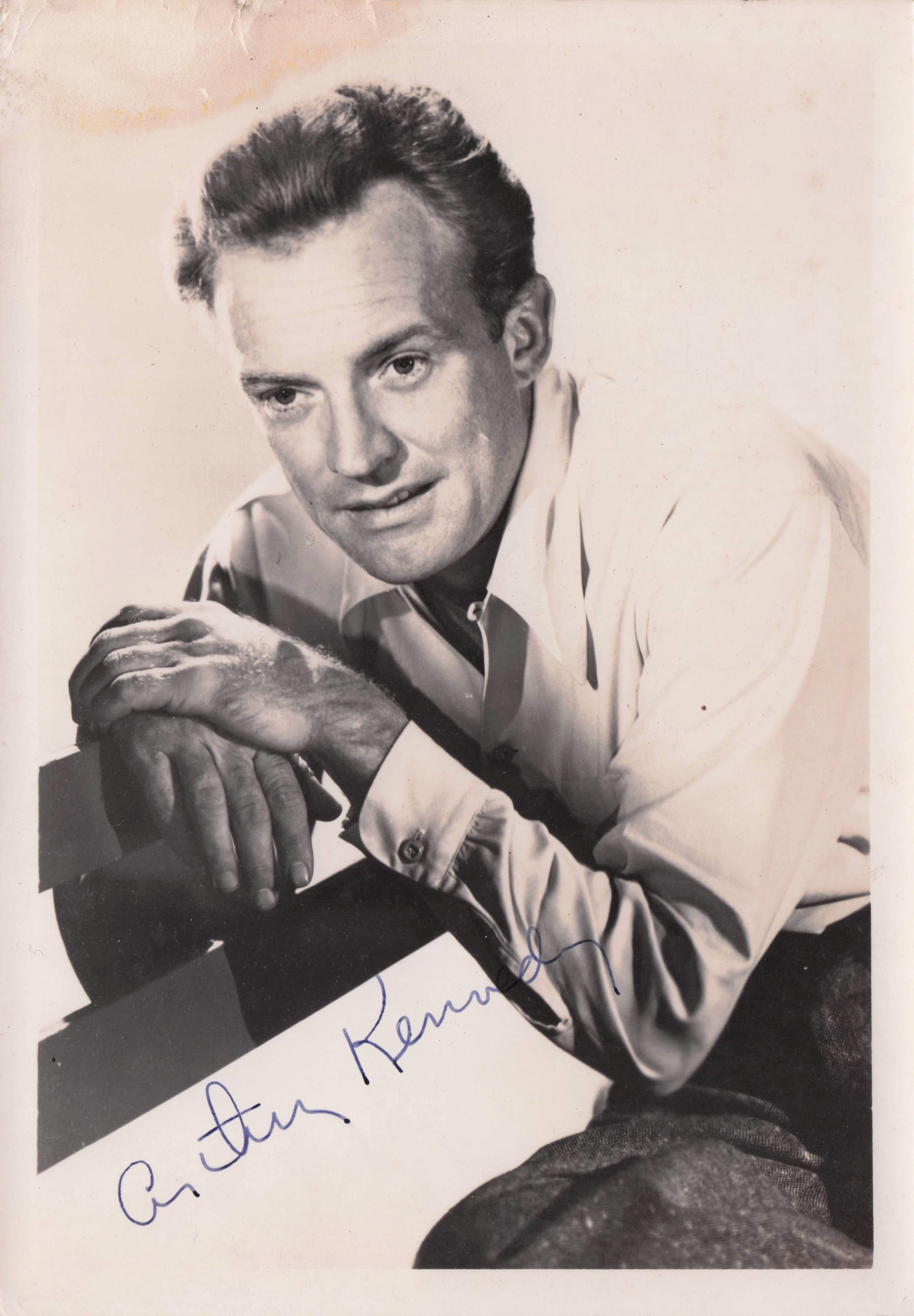 Arthur Kennedy 1950s Film Actor Peyton Place Hand Signed Photo