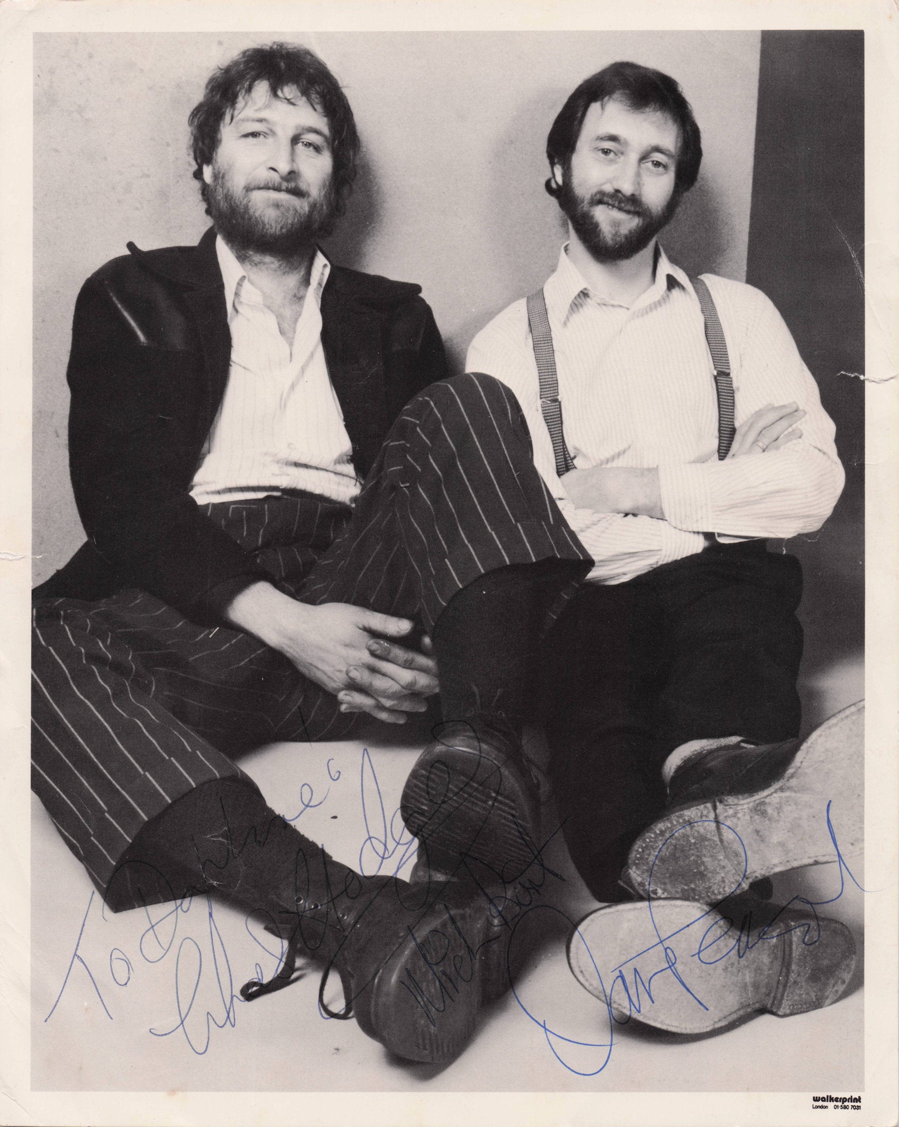 Chas & Dave Large Vintage Hand Signed Photo Please Read