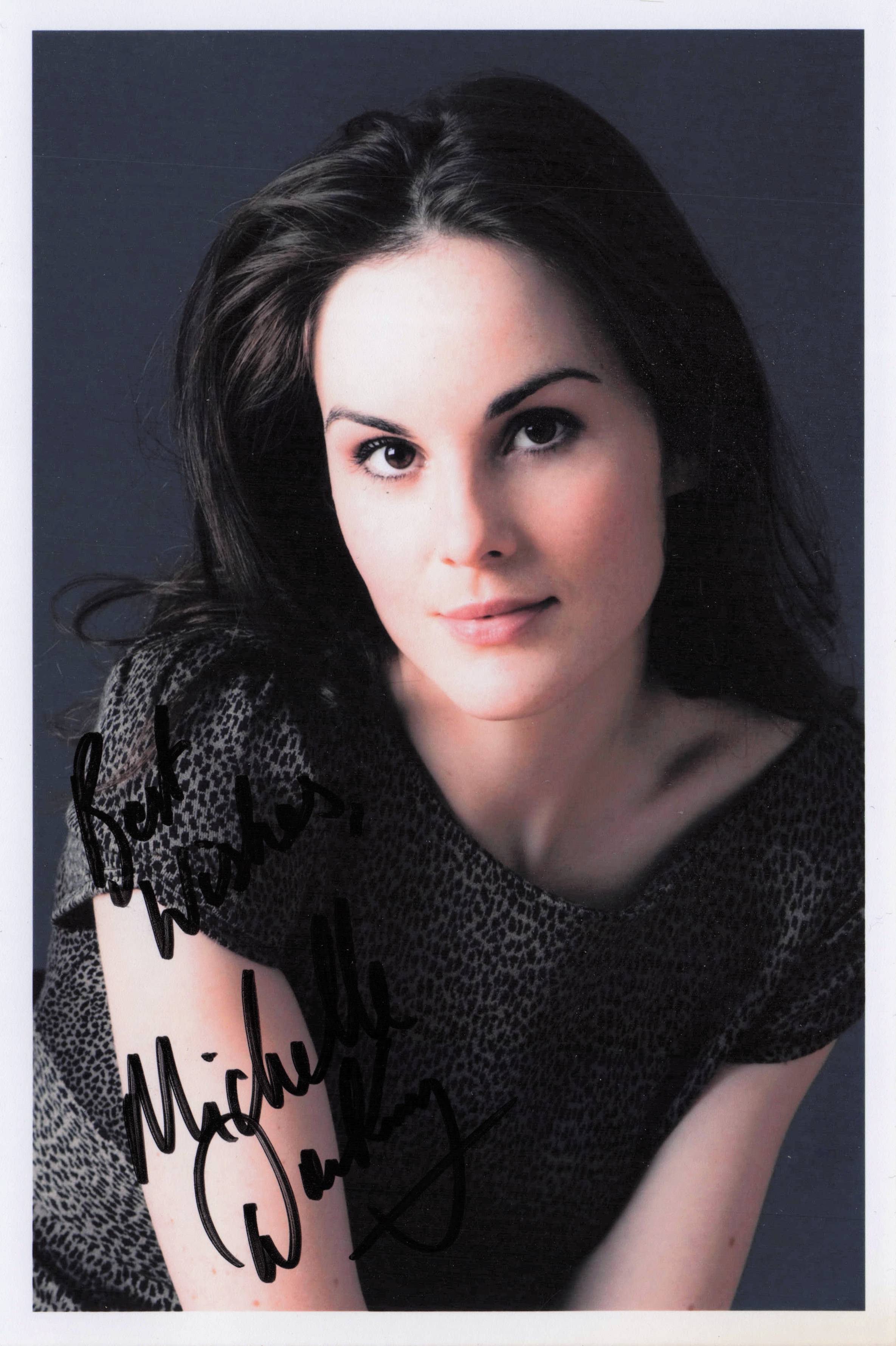 Michelle Dockery Downton Abbey Lady Mary Crawley Hand Signed Actress Photo