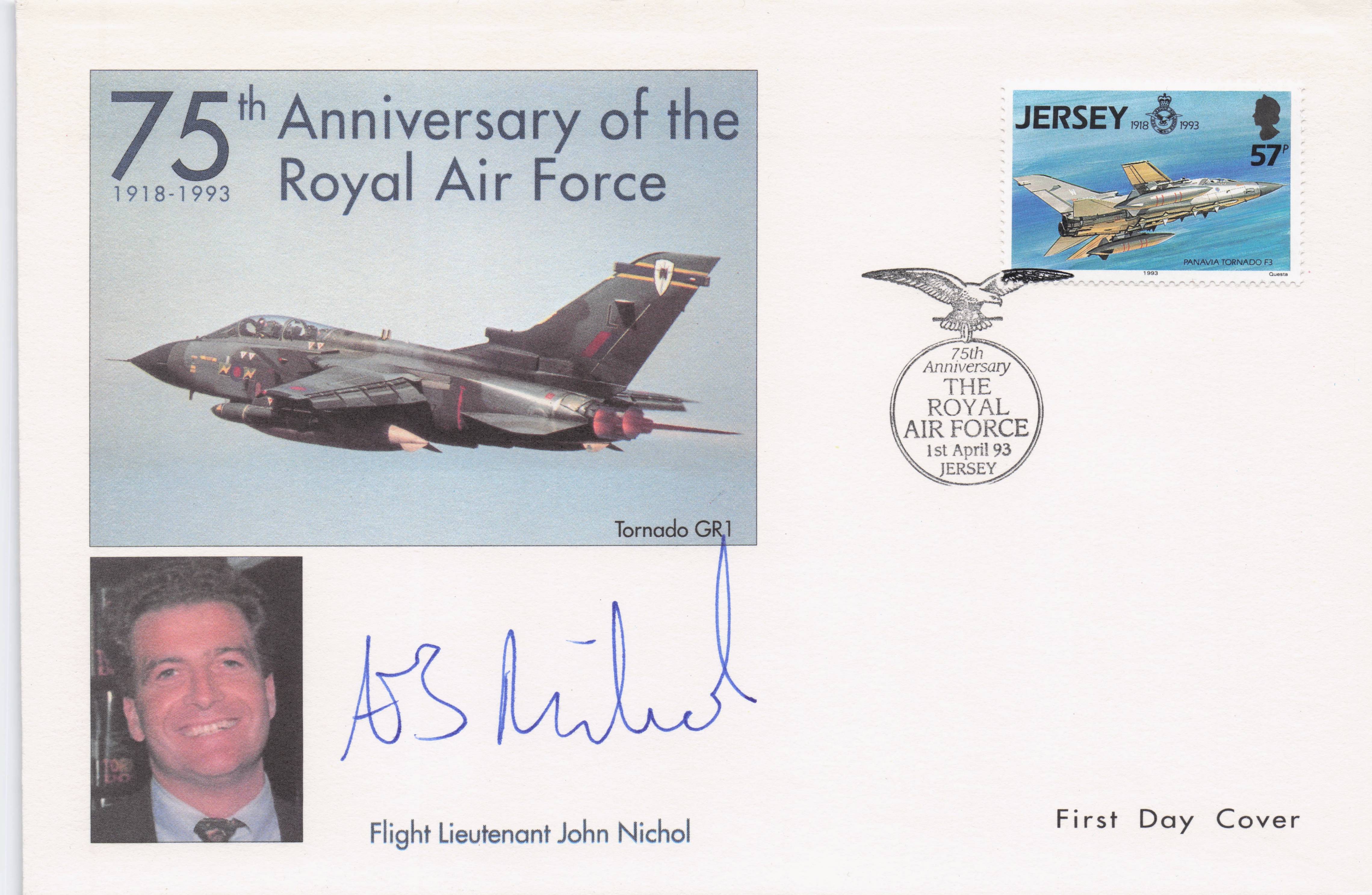 John Nichol Gulf War Military Pilot & POW Iraq TV RAF Hand Signed First Day Cover