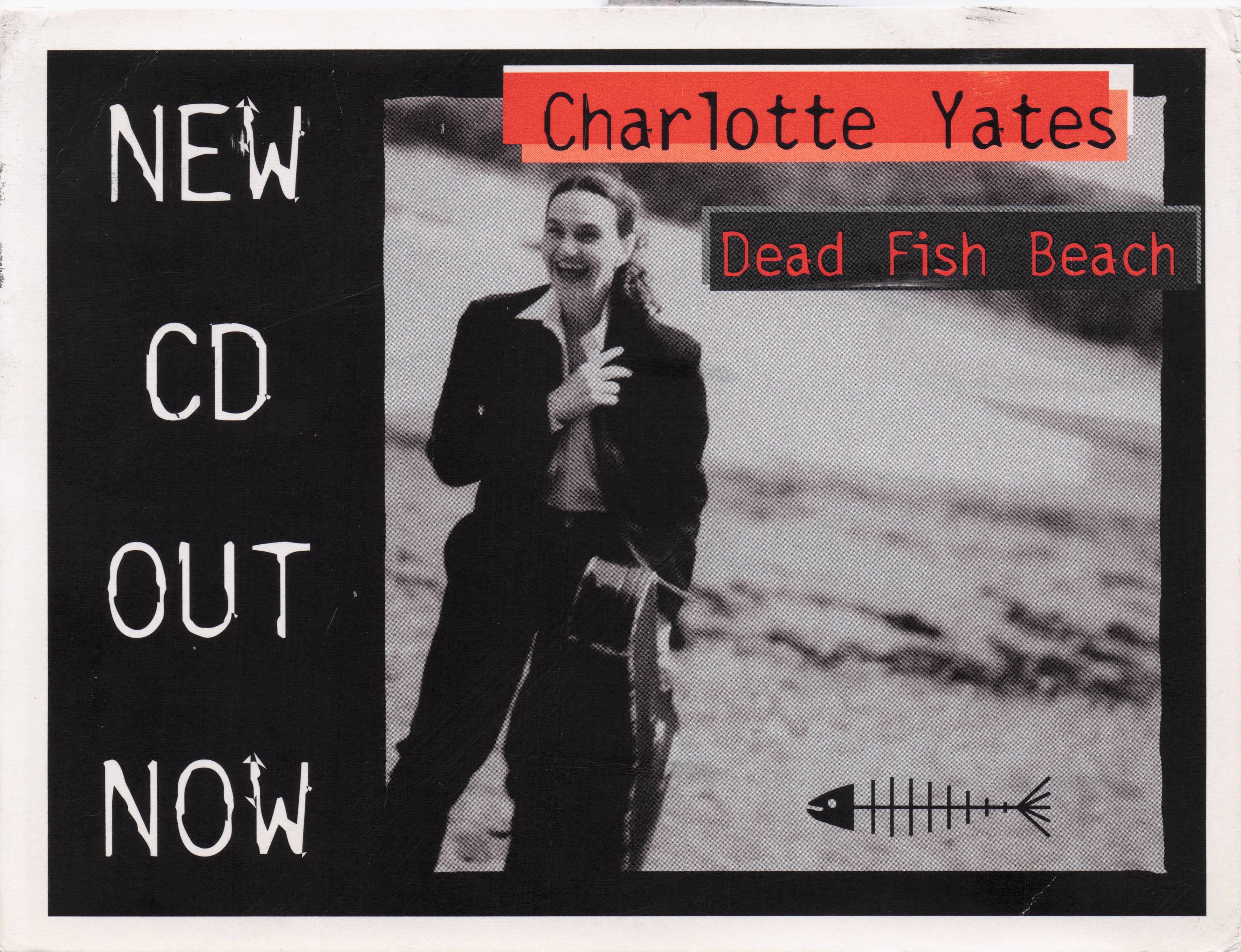 Charlotte Yates New Zealand Pop Singer Dead Fish Beach Hand Signed Photo Card