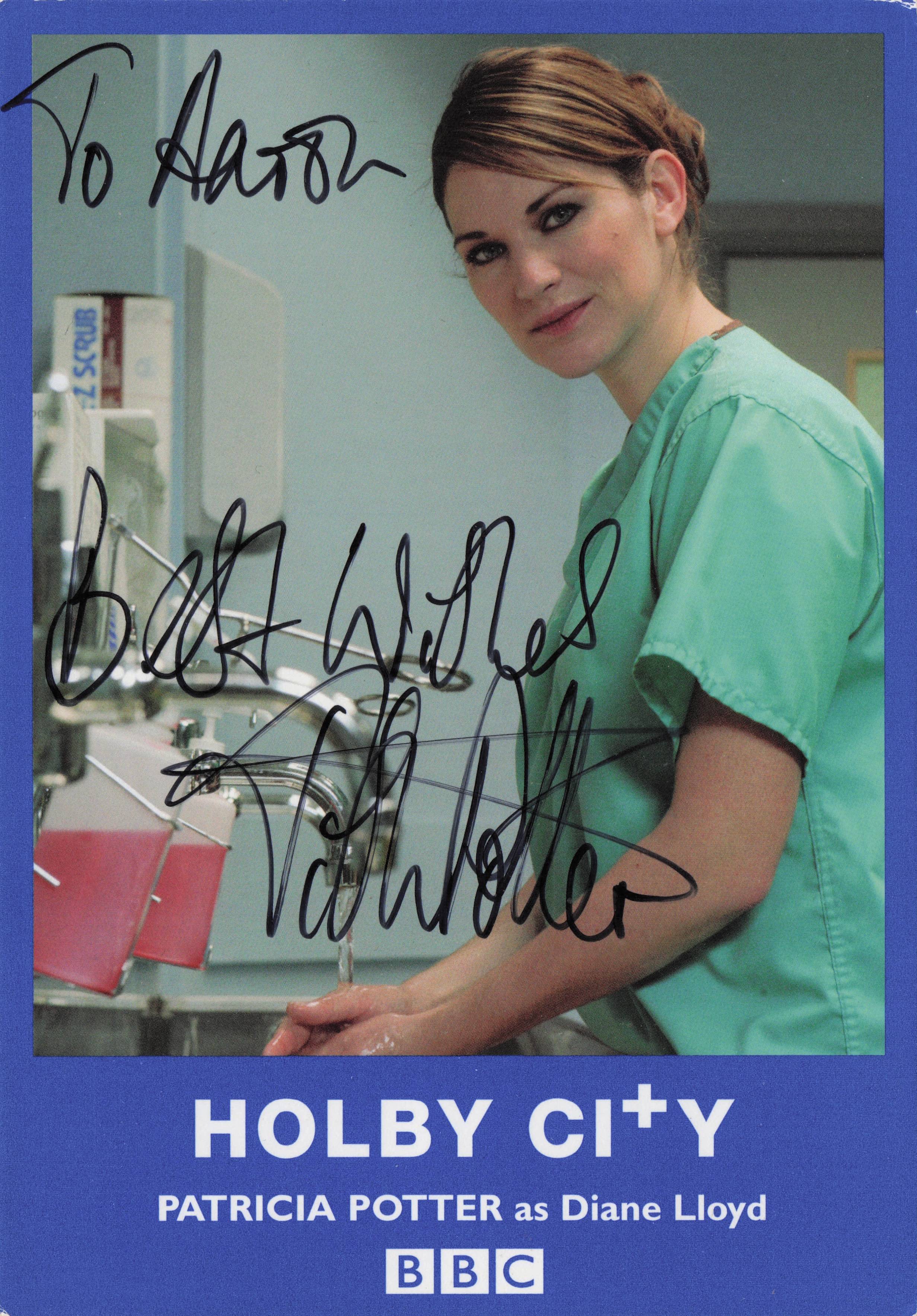 Patricia Potter Holby City Hand Signed BBC TV Cast Card Photo