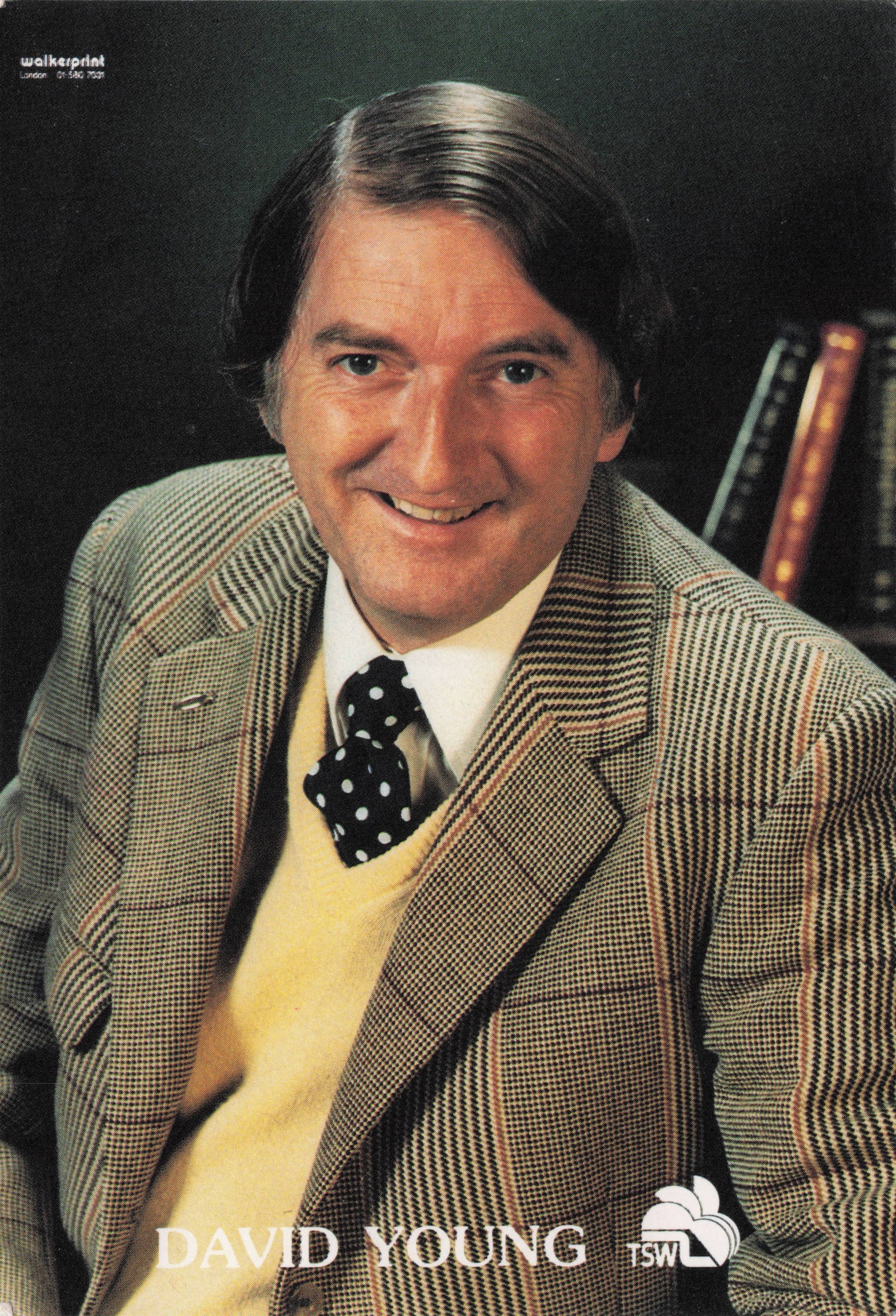 David Young TSW TV Presenter Reverse Hand Signed Photo