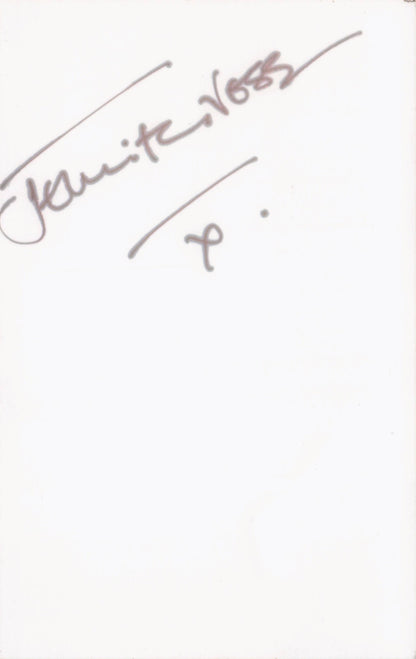 Janine Voss Westward TV Presenter Reverse Hand Signed Photo