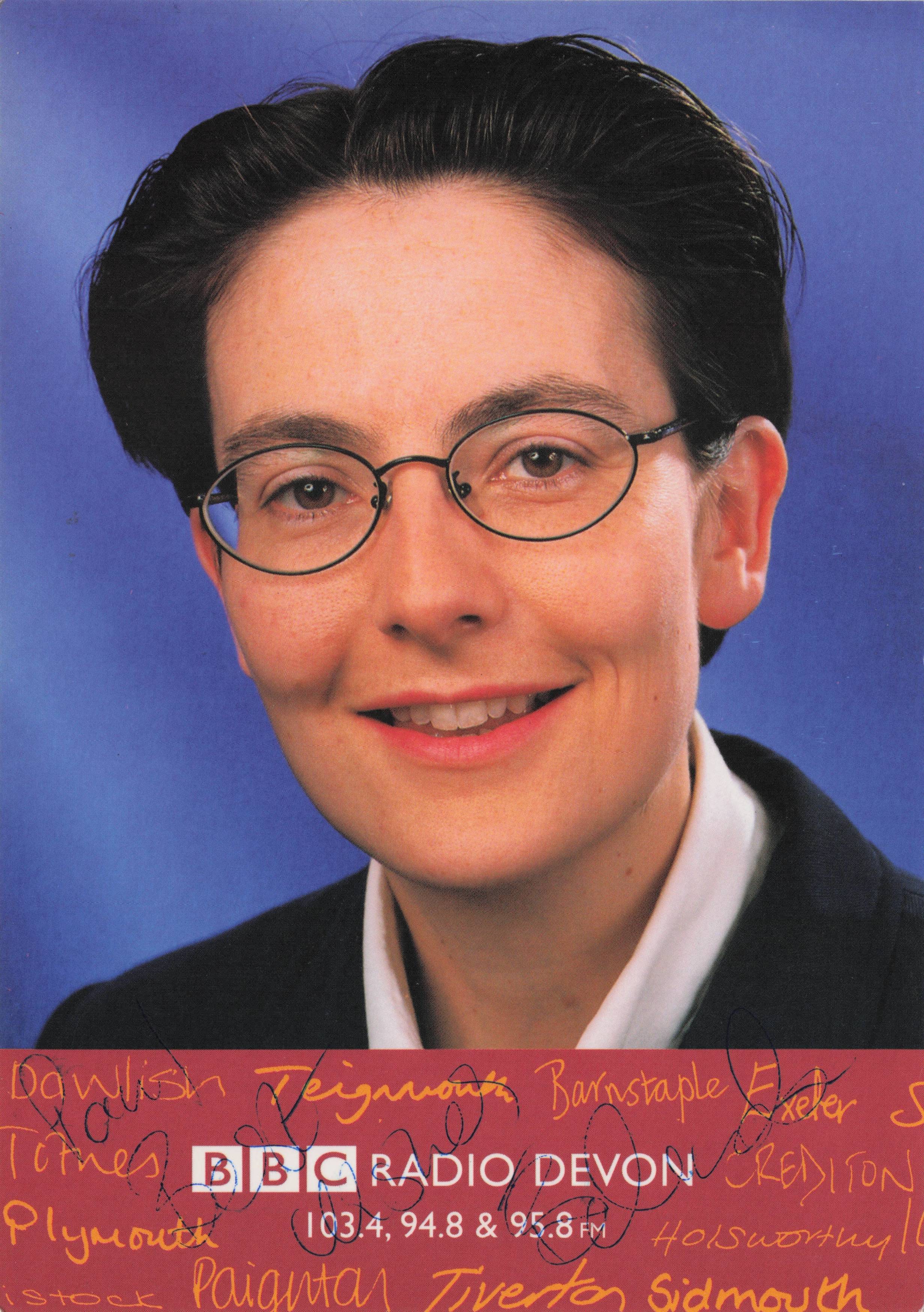Belinda Dixon BBC Radio Devon DJ Vintage Hand Signed Cast Card Photo