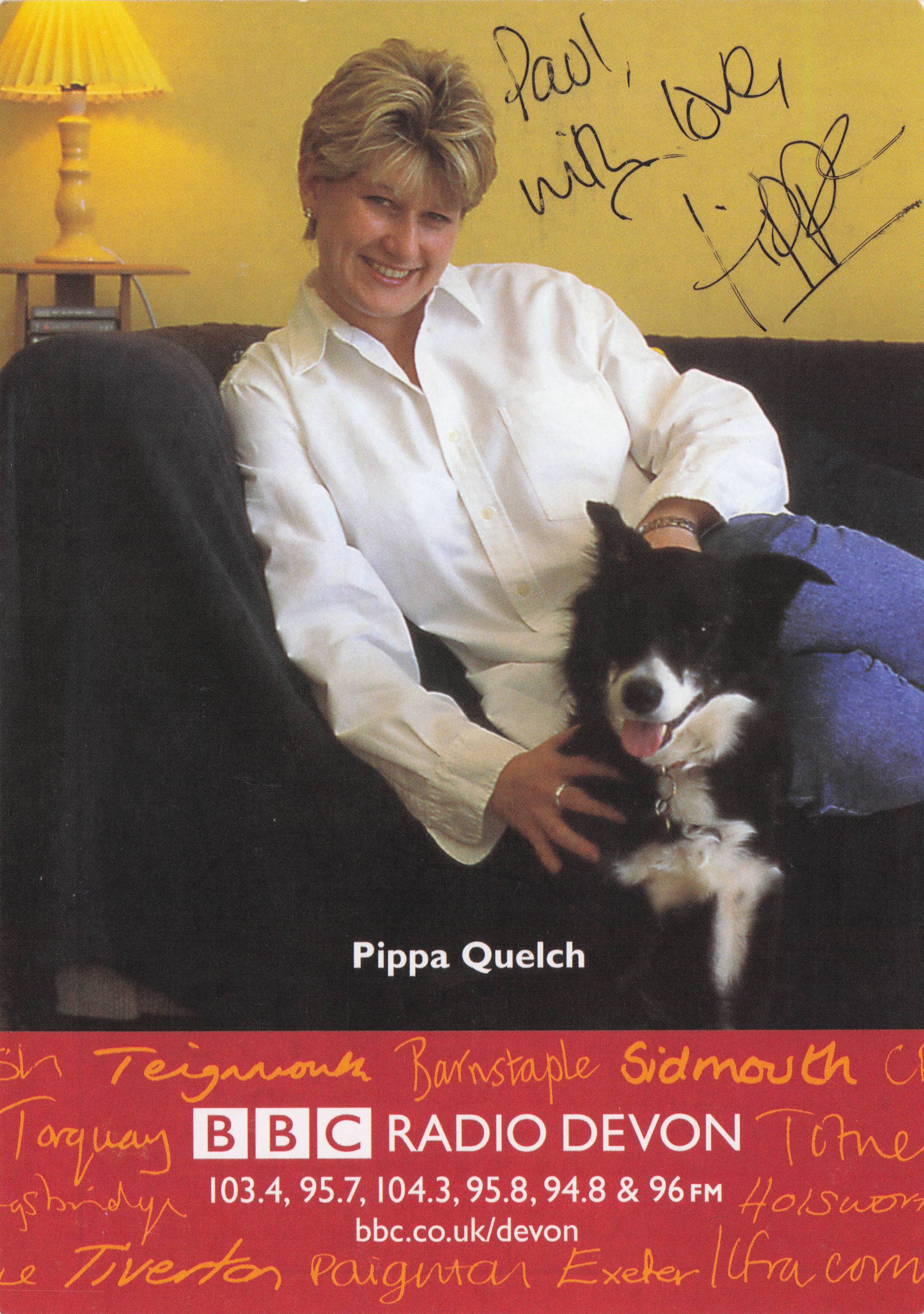 Pippa Quelch BBC Radio Devon DJ Vintage Hand Signed Cast Photo & MORE