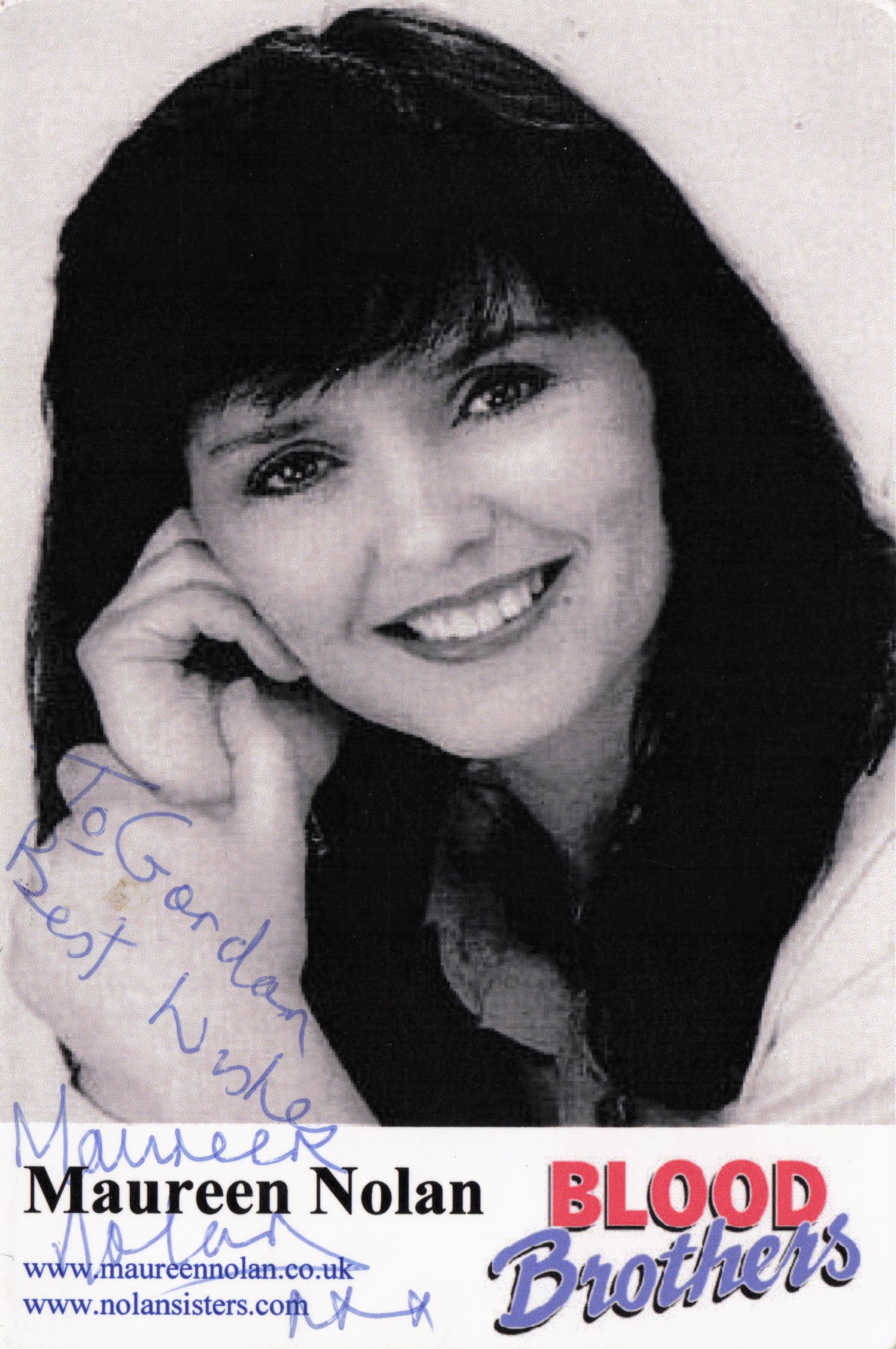 Maureen Nolan in Blood Brothers Musical Rare Hand Signed Cast Photo