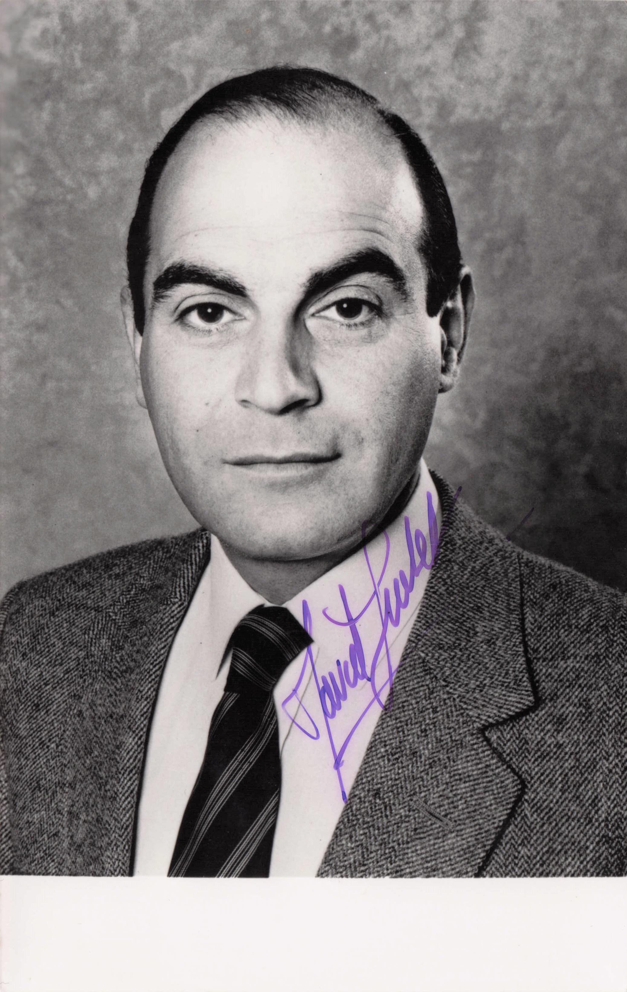 David Suchet Agatha Christie's Poirot Vintage Hand Signed Photo