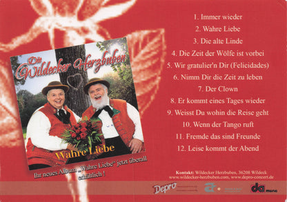 Die Wildecker Herzbuben German Folk Music Duo Hand Signed Postcard Photo