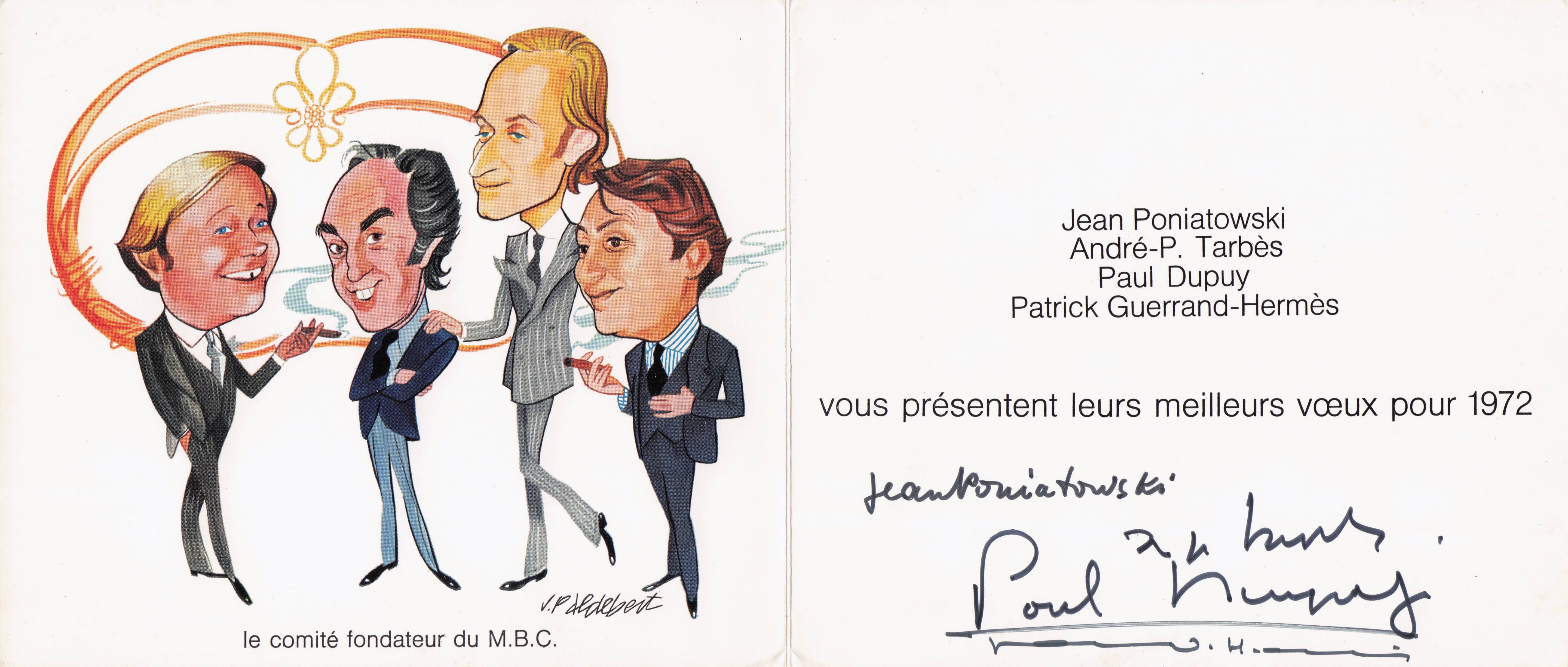 Paul Dupuy Old Owner Elite Maxim’s Business Club Paris French Hand Signed Card