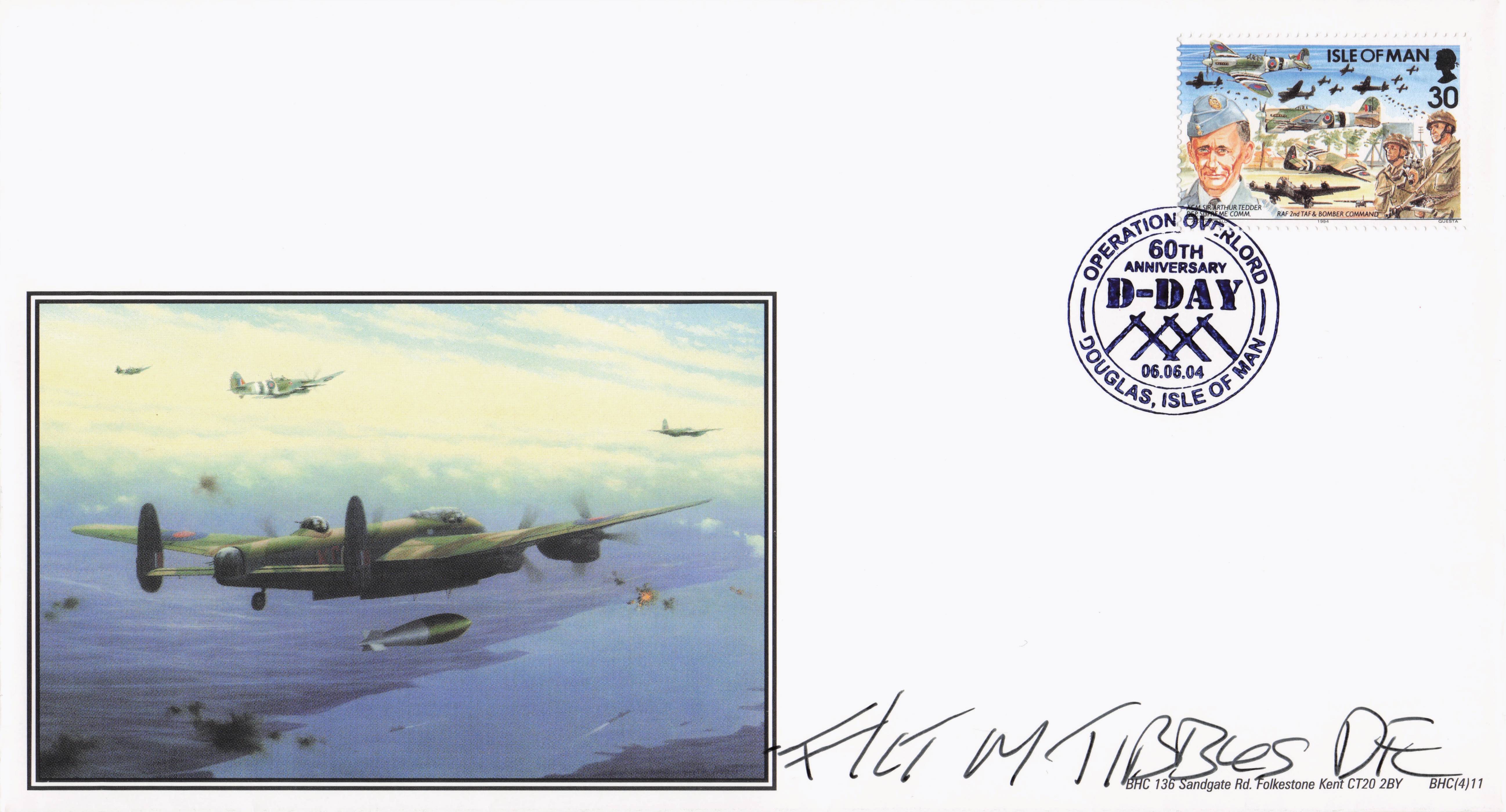 Flt Lt M Tibbles WW2 DFC Mosquito Pilot 608 Squadron Hand Signed LTD TO 50 FDC