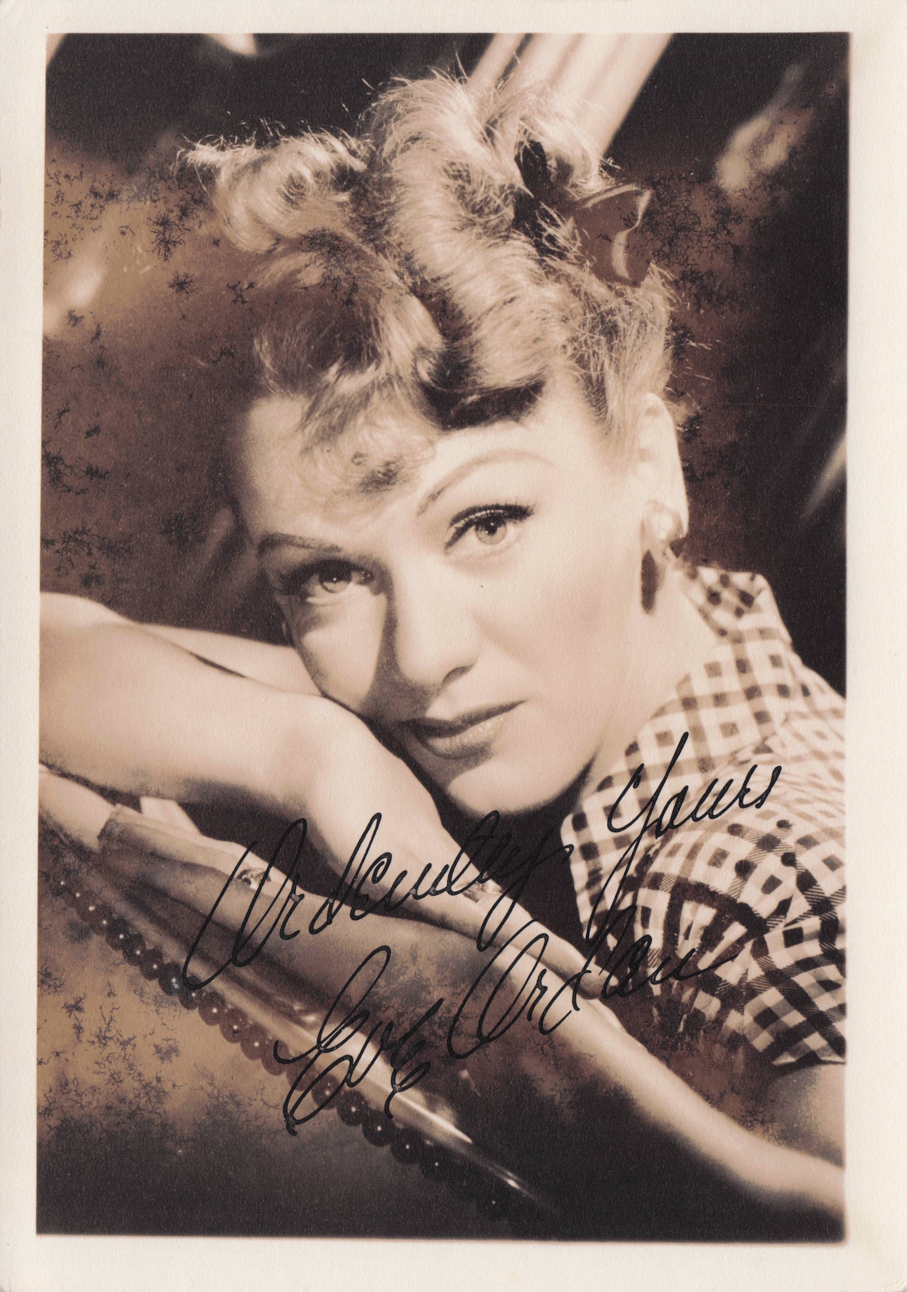 Eve Arden 1950s Hollywood Actress of Grease Film Large Antique Hand Signed Photo