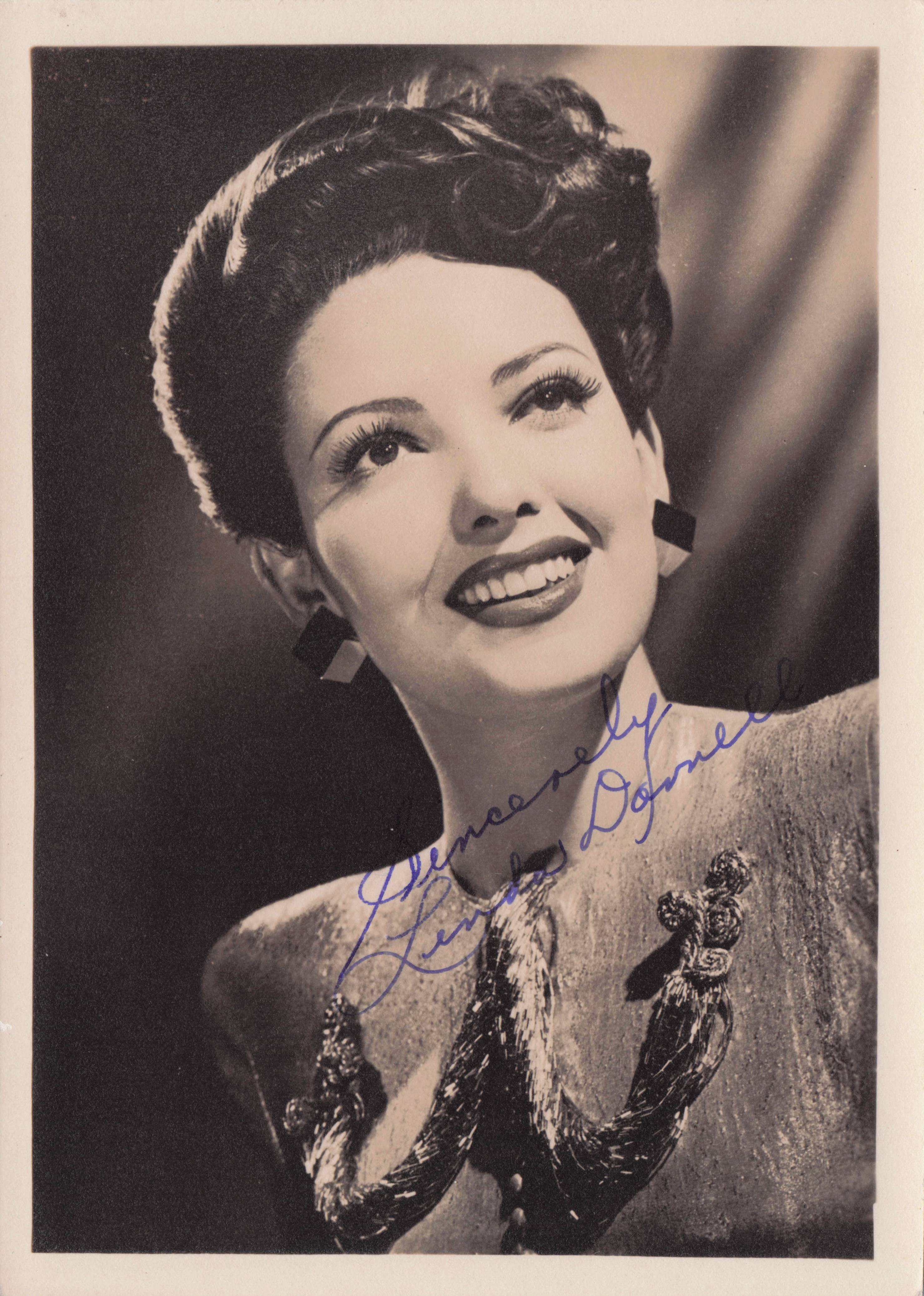 Linda Darnell 1950s Hollywood Film Actress The Mark Of Zorro Hand Signed Photo