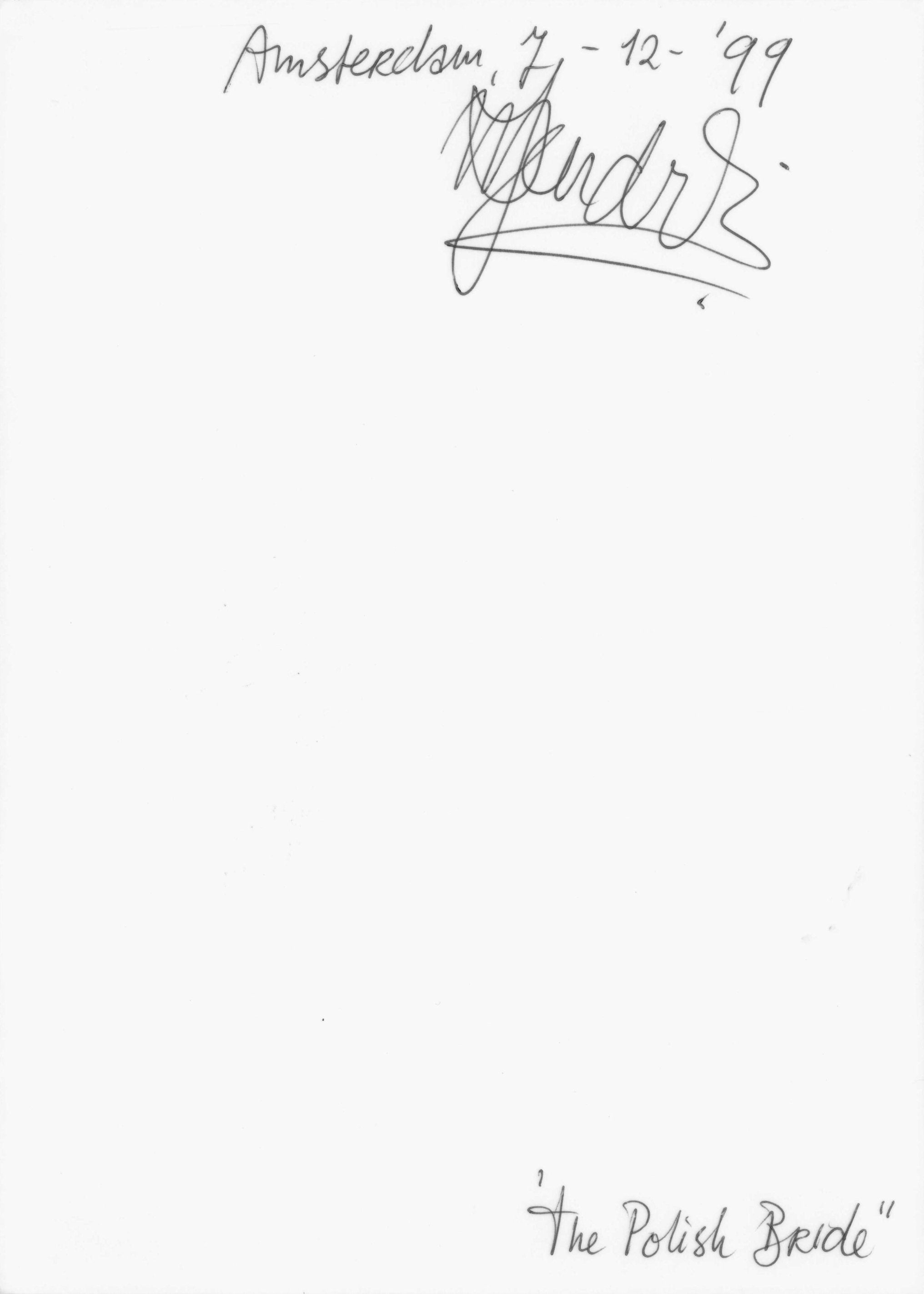 Monic Hendrickx The Polish Bride Dutch Film Actress Hand Signed Photo & MORE