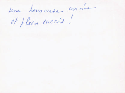 French Mrs Phillippe Michelin Tyre Director Hand Signed Business Card
