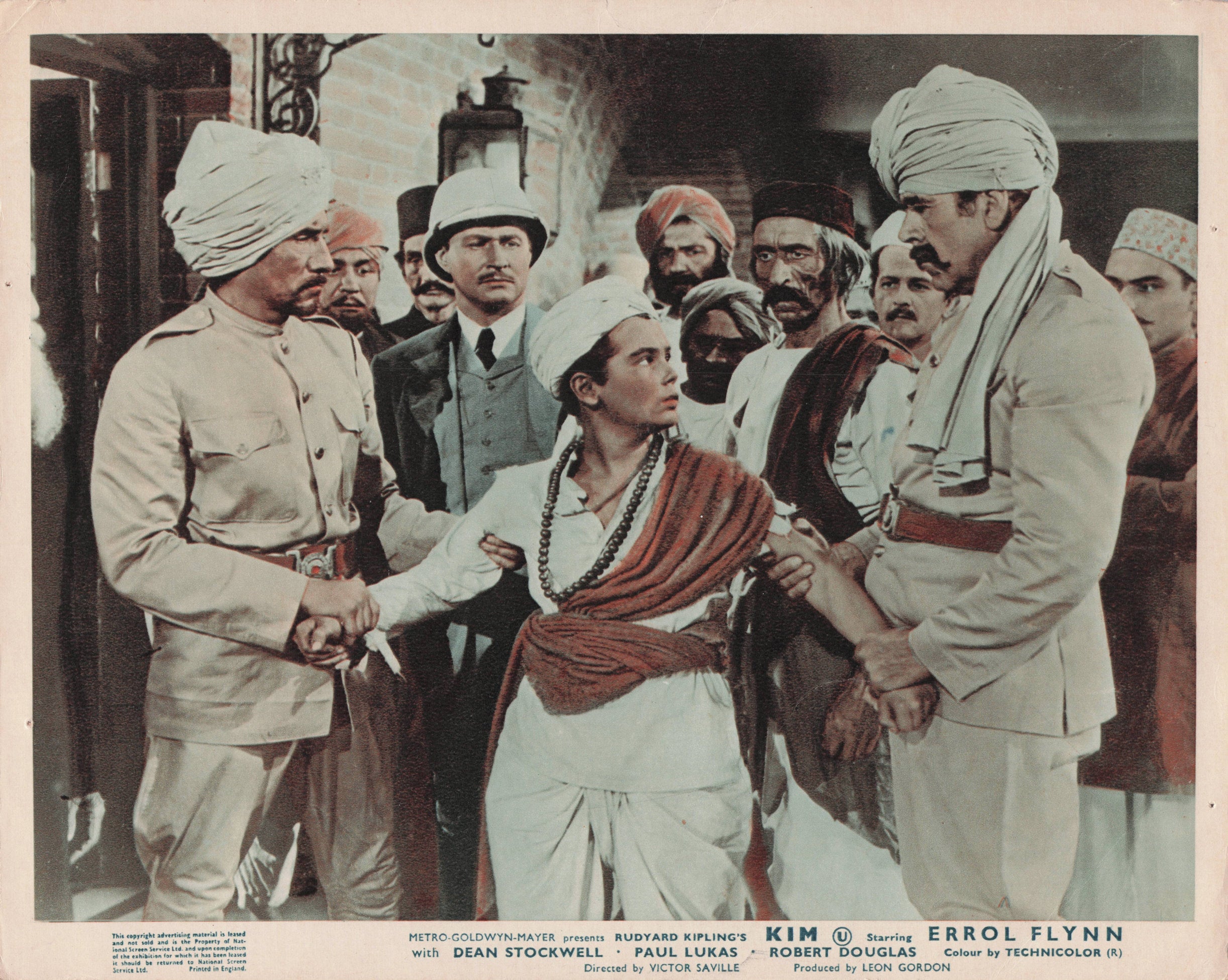 Kim Errol Flynn Rudyard Kipling Book 1950s Film Publicity Photo Still Lobby Card
