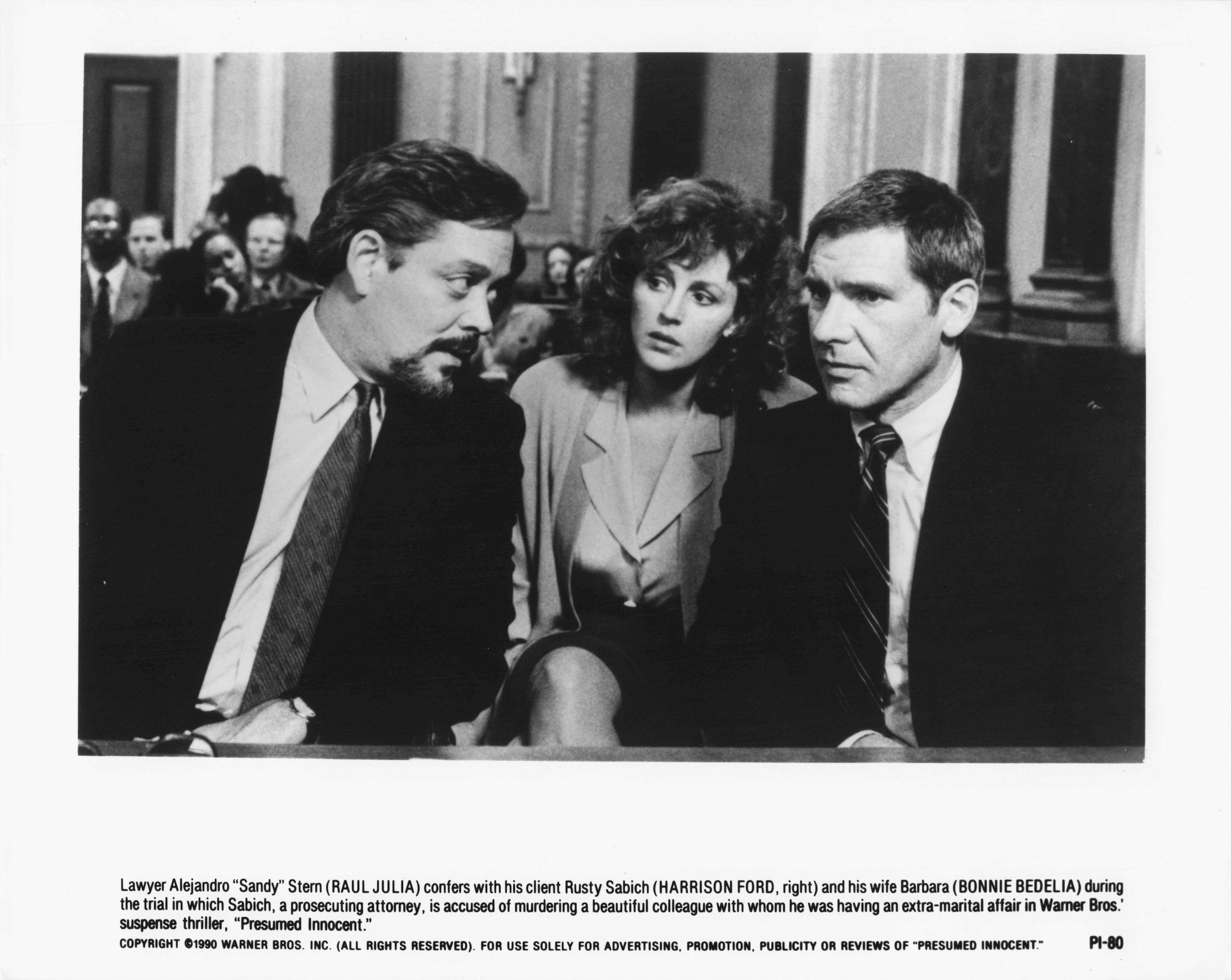 Harrison Ford Raul Julia Presumed Innocent Film Press Photo Publicity Still