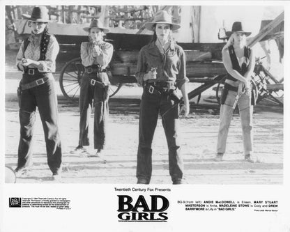 Drew Barrymore Madeleine Stowe Bad Girls 9x7 Media Press Publicity Still Photo