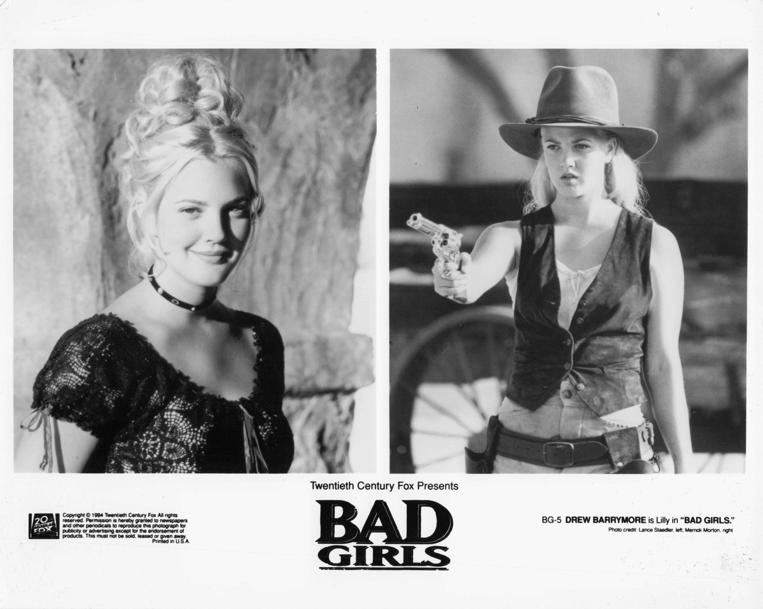 Drew Barrymore Bad Girls Female Western 9x7 Vintage Press Publicity Still Photo
