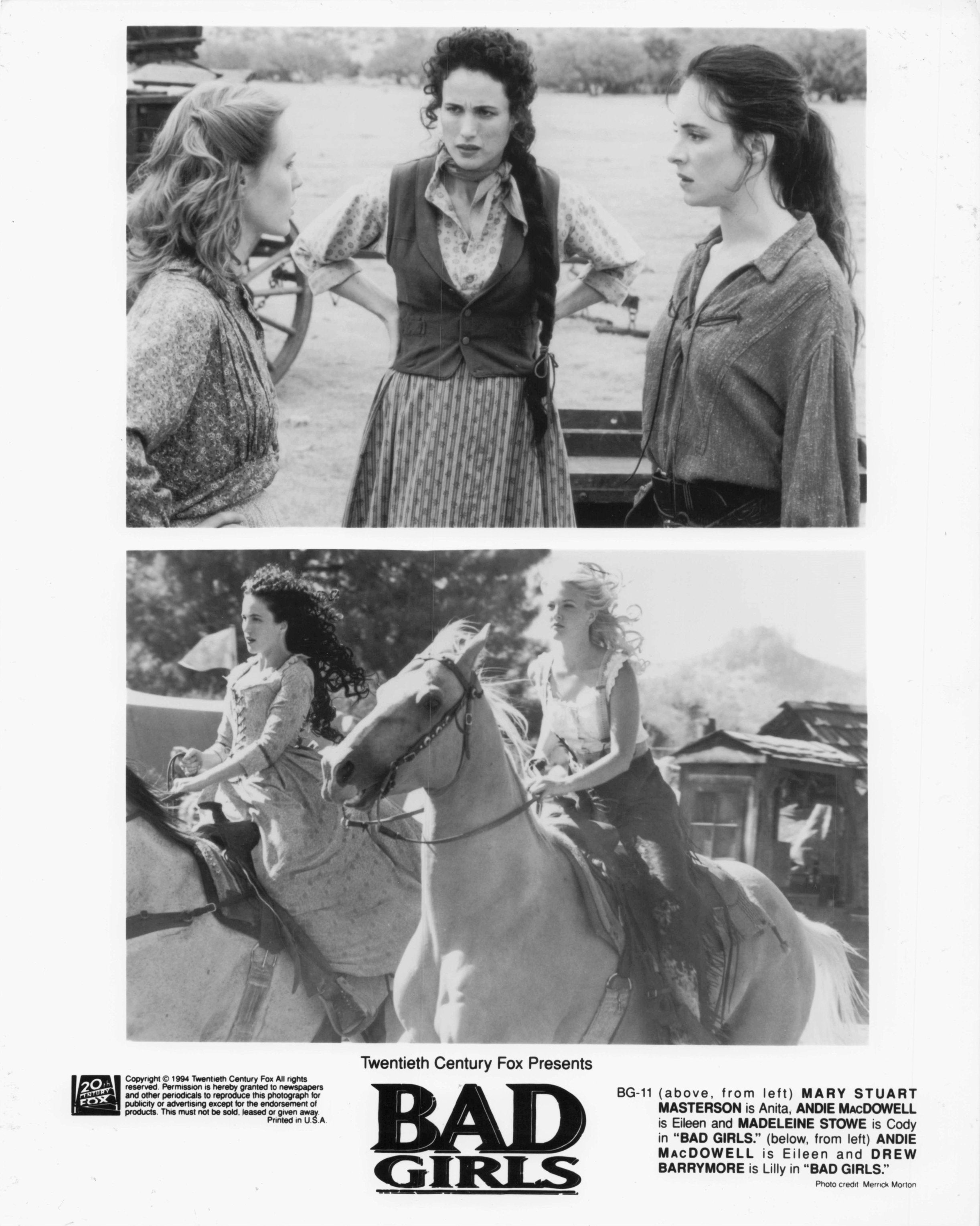 Mary Stewart Masterson Madeleine Stowe Bad Girls 9x7 Press Publicity Still Photo