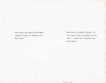 Revenge Of The Pink Panther Original 9x7 Film Press Release Photo Please Read