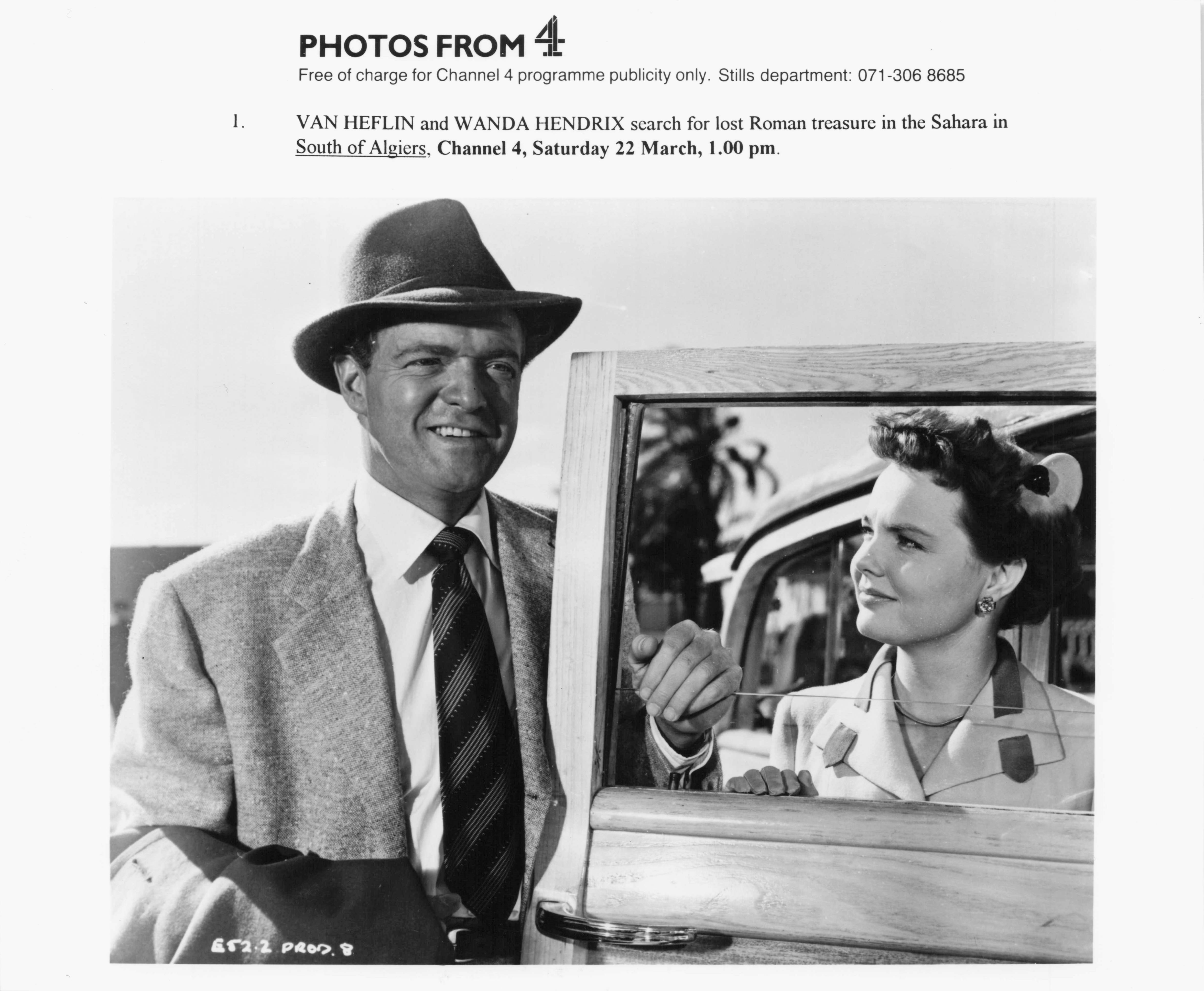 Van Heflin Wanda Hendrix South Of Algiers Film C4 Television Press Media Photo