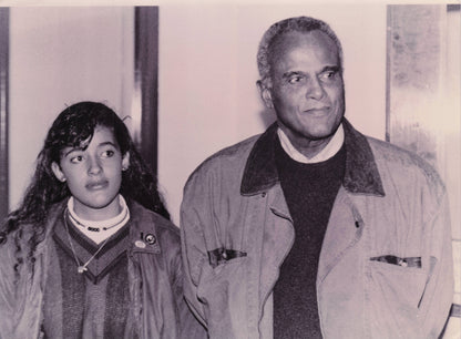 Harry Belafonte & Grand Daughter American Actor Singer London Press Photo