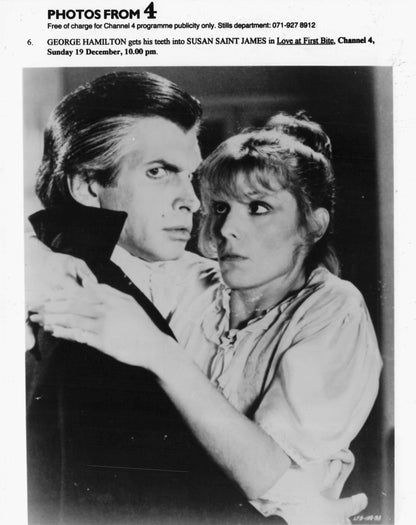 George Hamilton as Vampire in Love At First Bite Film C4 Television Press Photo
