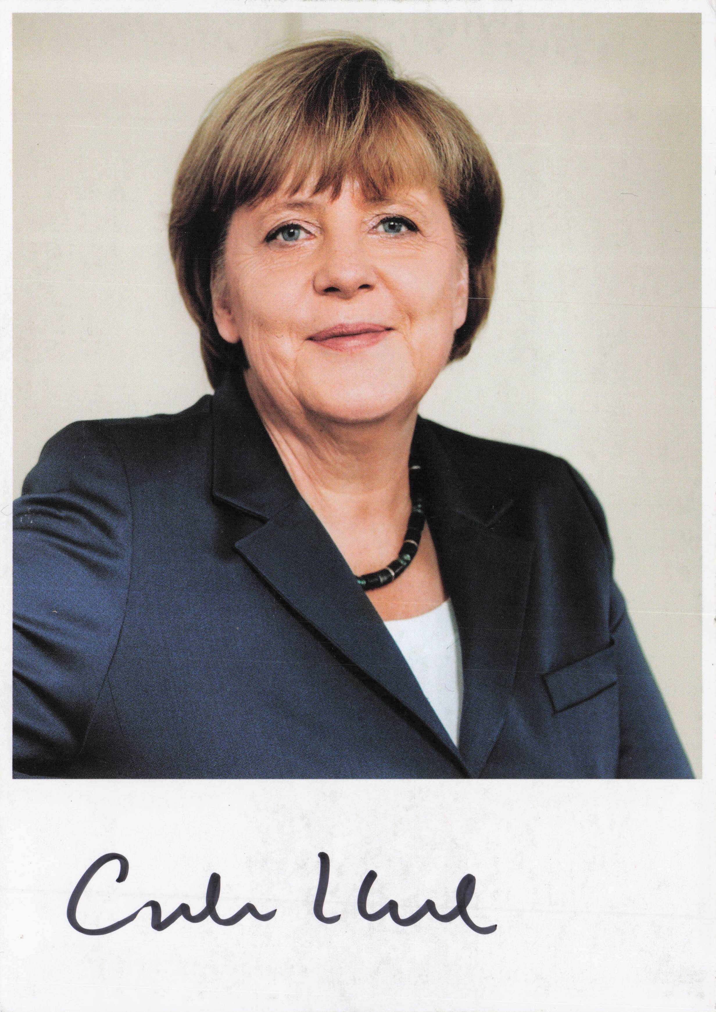 Angela Merkel CDU German Former Chancellor Official Hand Signed Photo