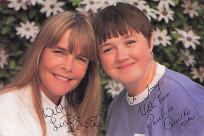 Linda Robson Pauline Quirke MULTI Hand Signed Official Birds Of A Feather Cast Photo
