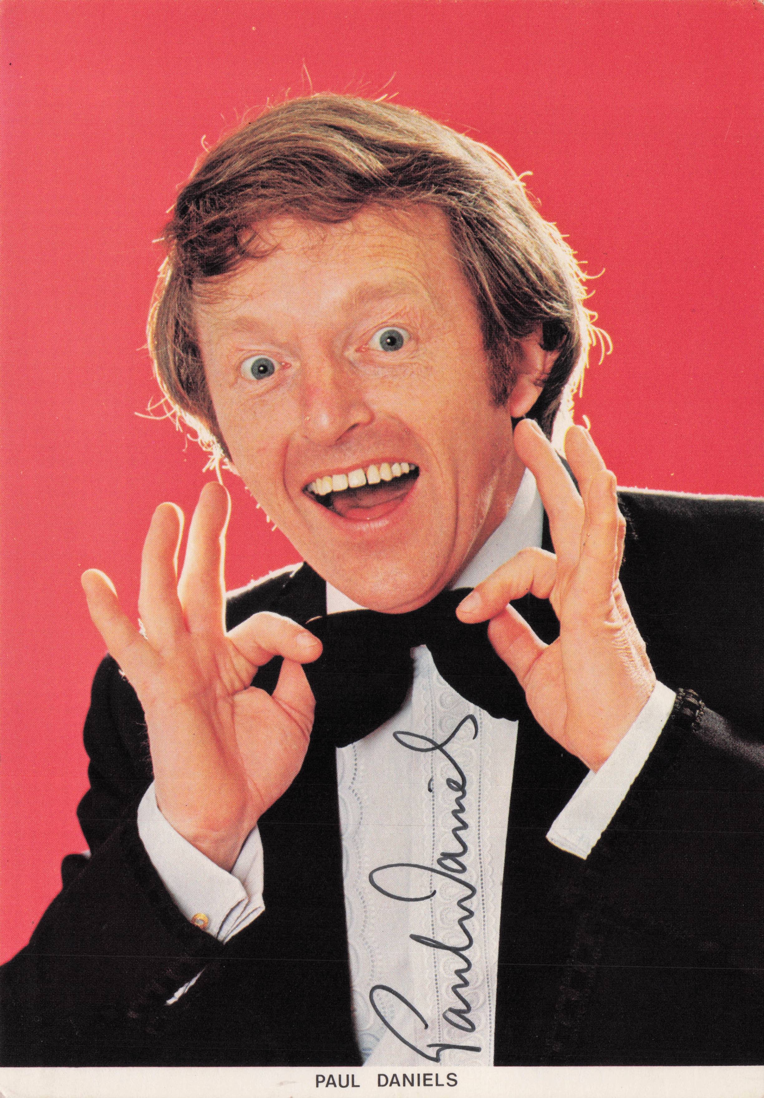 Paul Daniels Television Magic Show Magician Vintage Hand Signed Photo