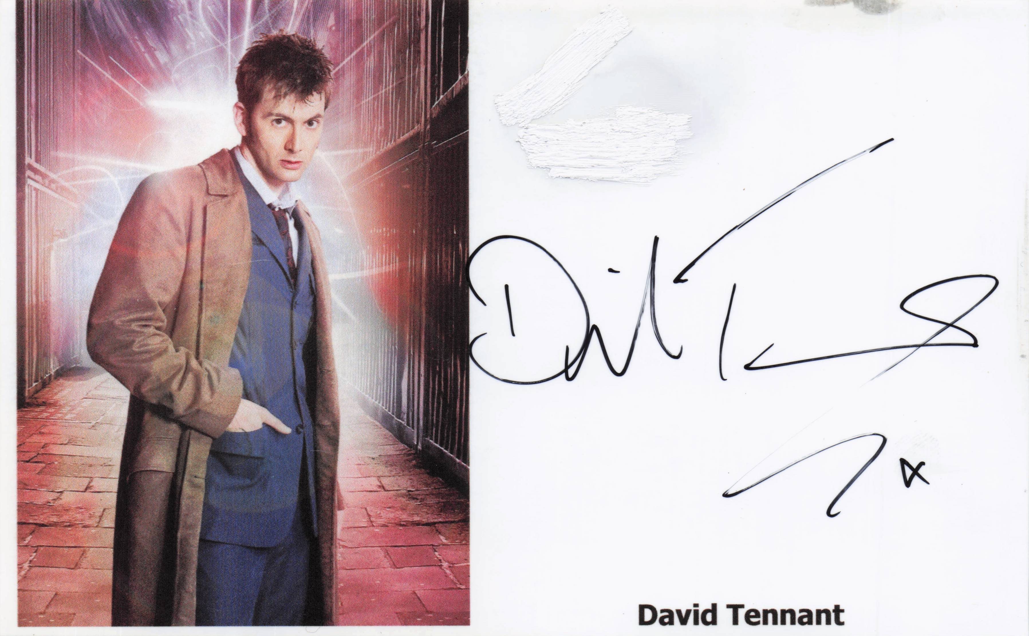 David Tennant Dr Doctor Who Vintage Hand Signed Photo Please Read