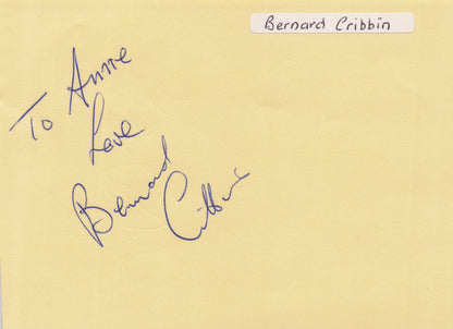 Bernard Cribbin Dr Who Vintage Hand Signed Autograph & MORE PHOTO