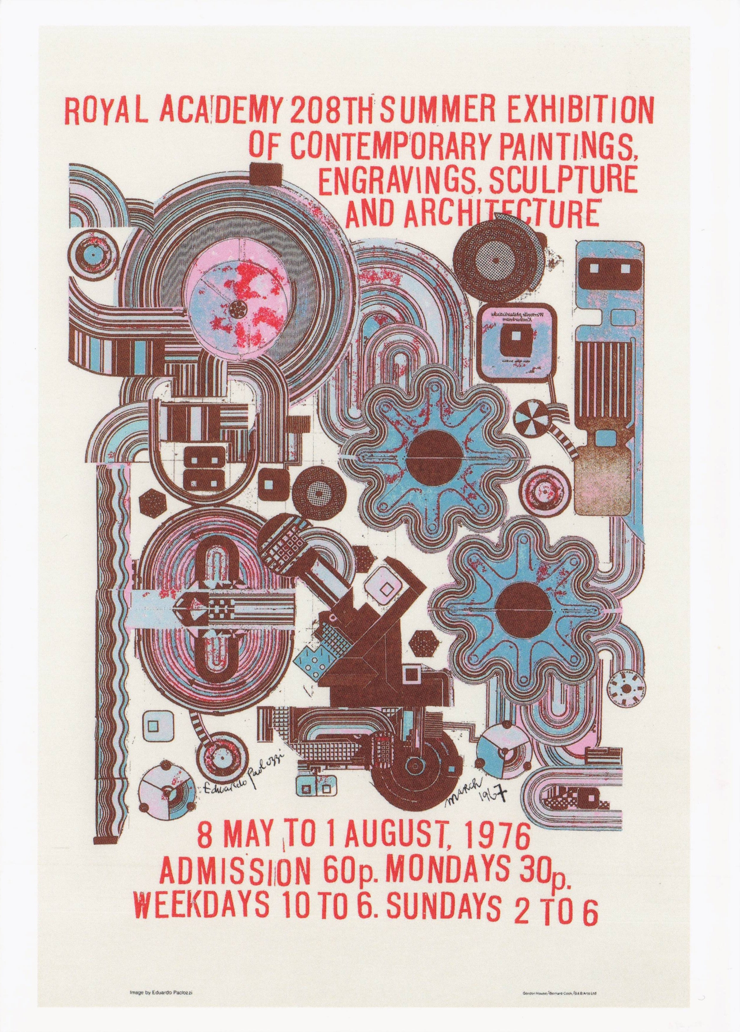 Royal Academy Summer 1976 Exhibition Punk Aesthetic Poster Pop Art Postcard