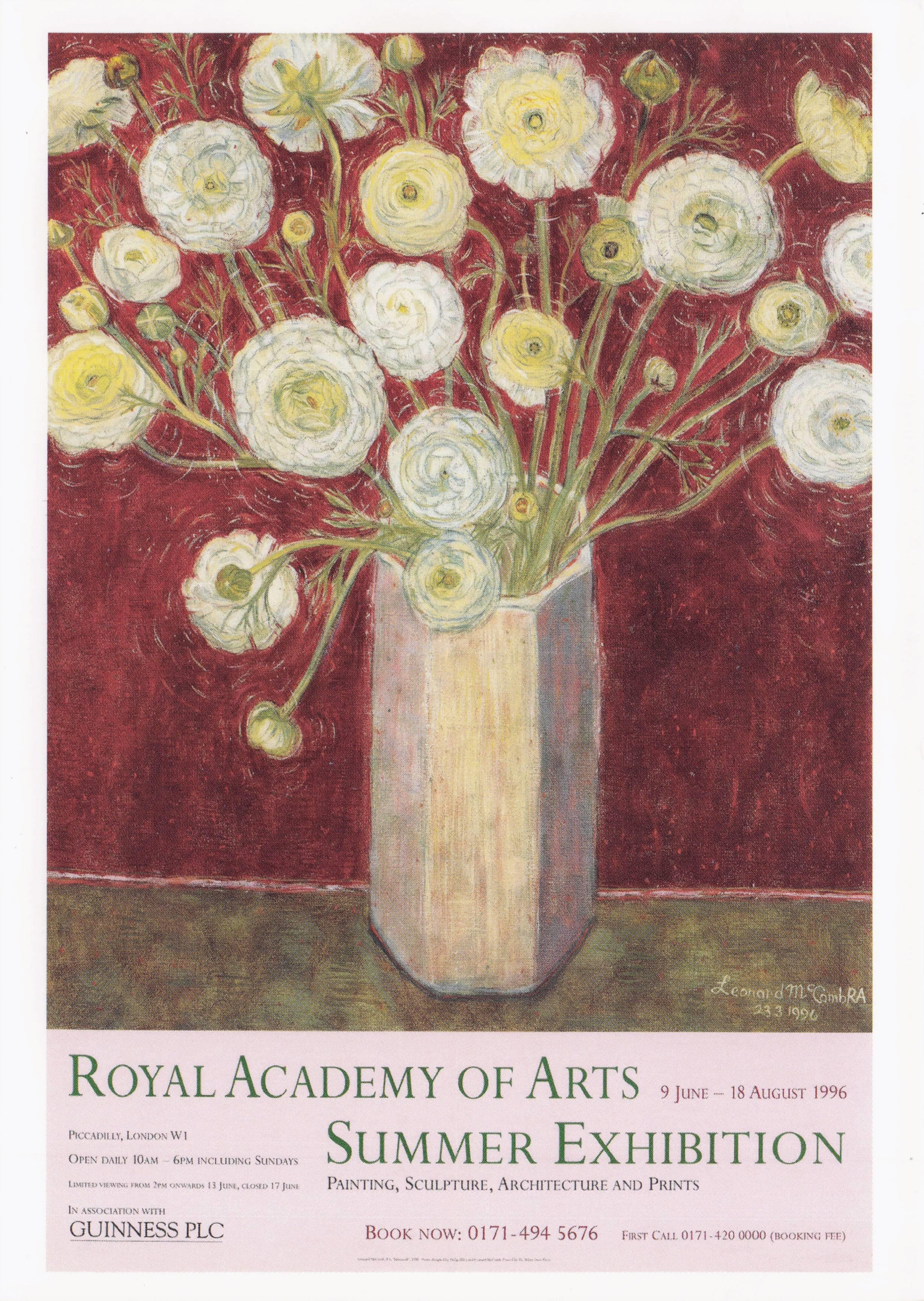 Leonard McComb Royal Academy Of Arts 1996 Summer Exhibition Poster Postcard