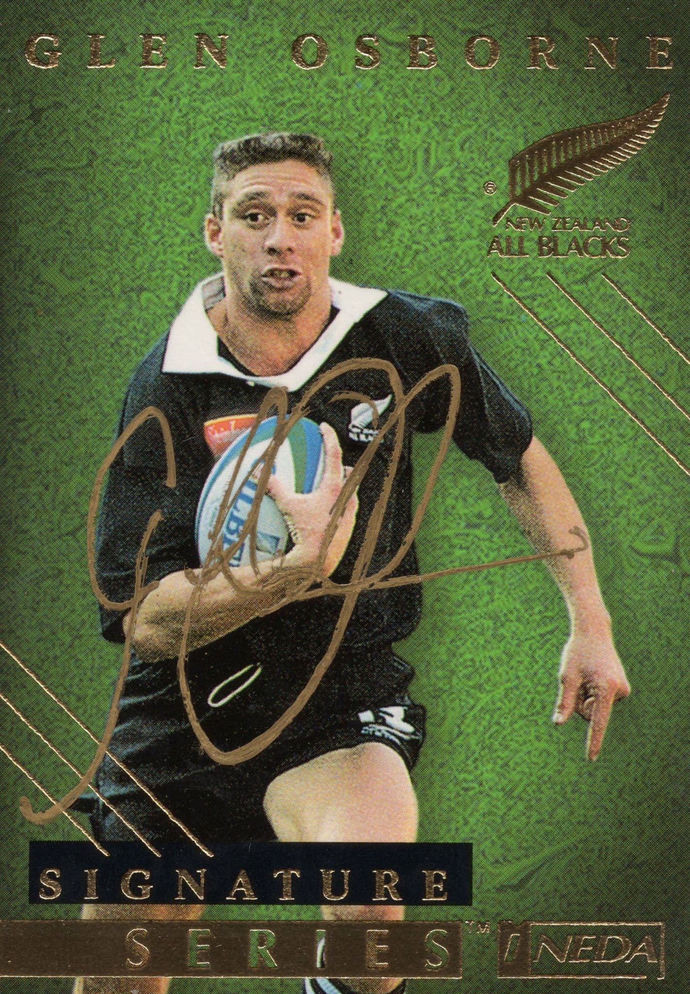 Glen Osborne New Zealand Signature Rugby Hand Signed Photo Card