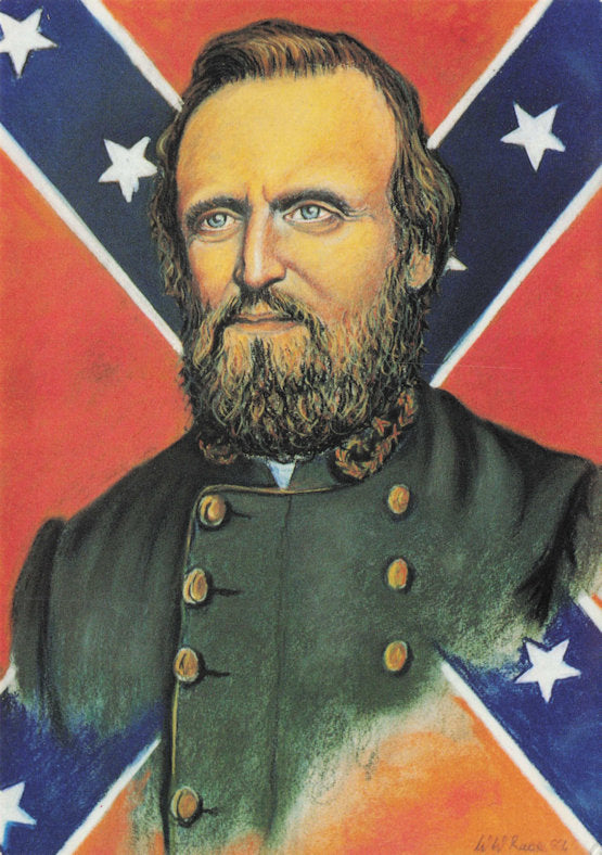 Thomas Stonewall Jackson Old American Military History Leader Painting Postcard