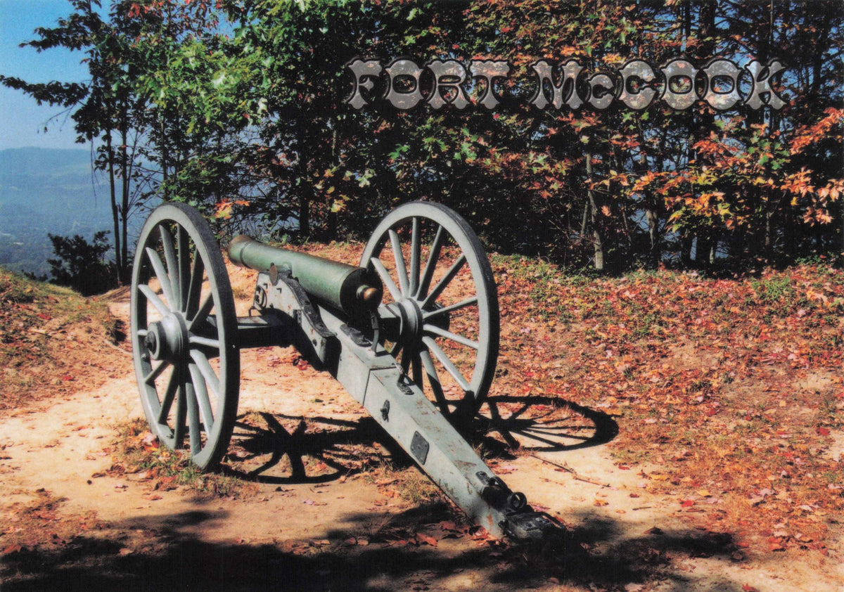 Fort McCook Old Civil War American Military Base Cannon Rare Photo Postcard