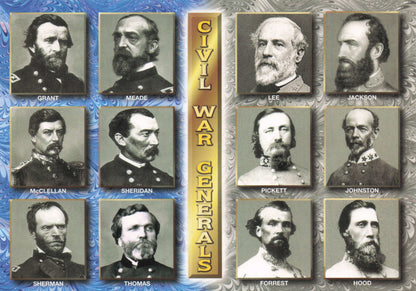 American Civil War Amazing 12x Military Leader Generals Old Photos Postcard