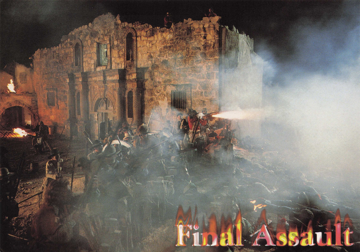 Battle Of The Alamo Final Assault American Military History Rare Photo Postcard