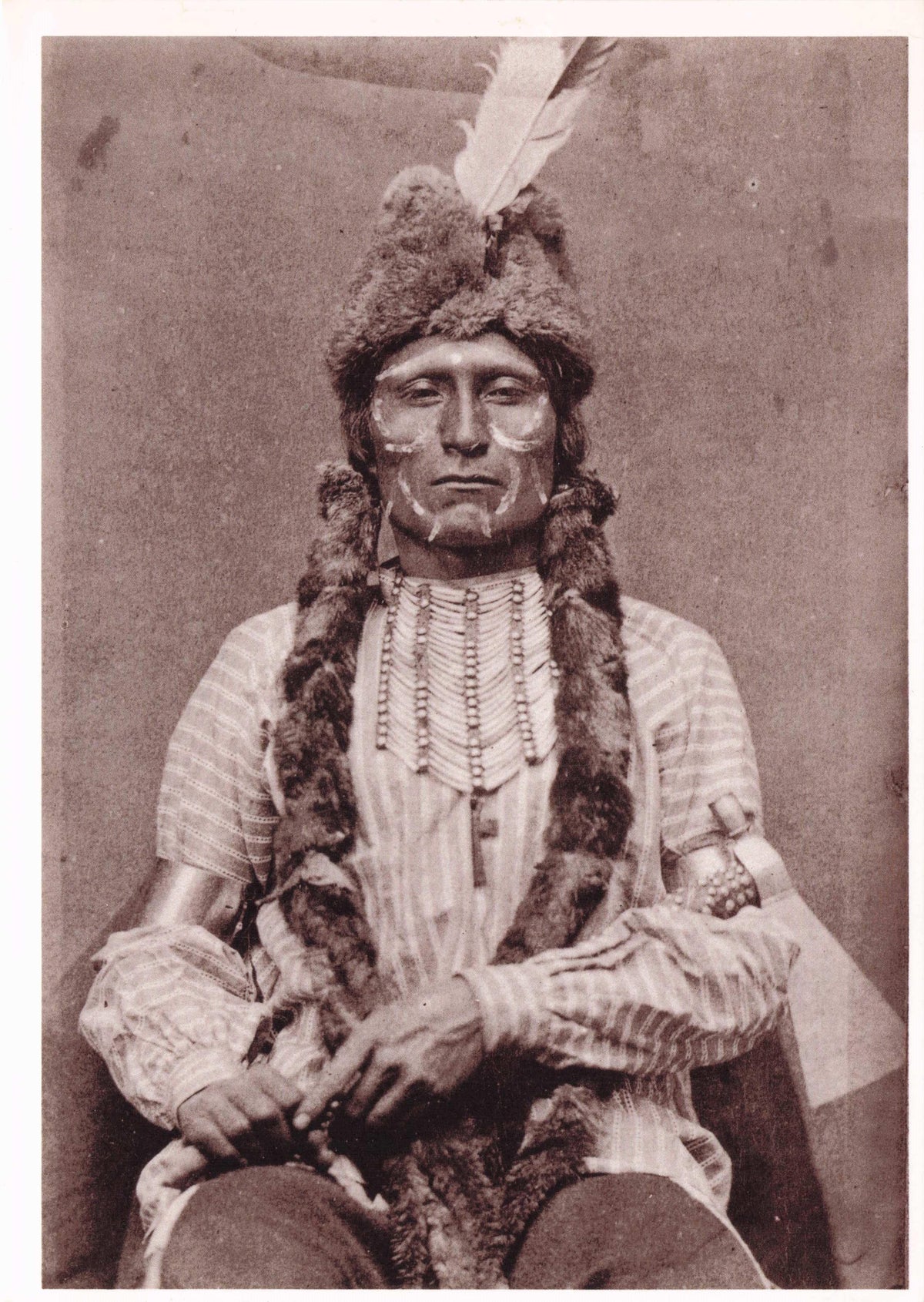 Black Tongue Cheyenne Native American Indian 1878 Nebraska Photo Postcard