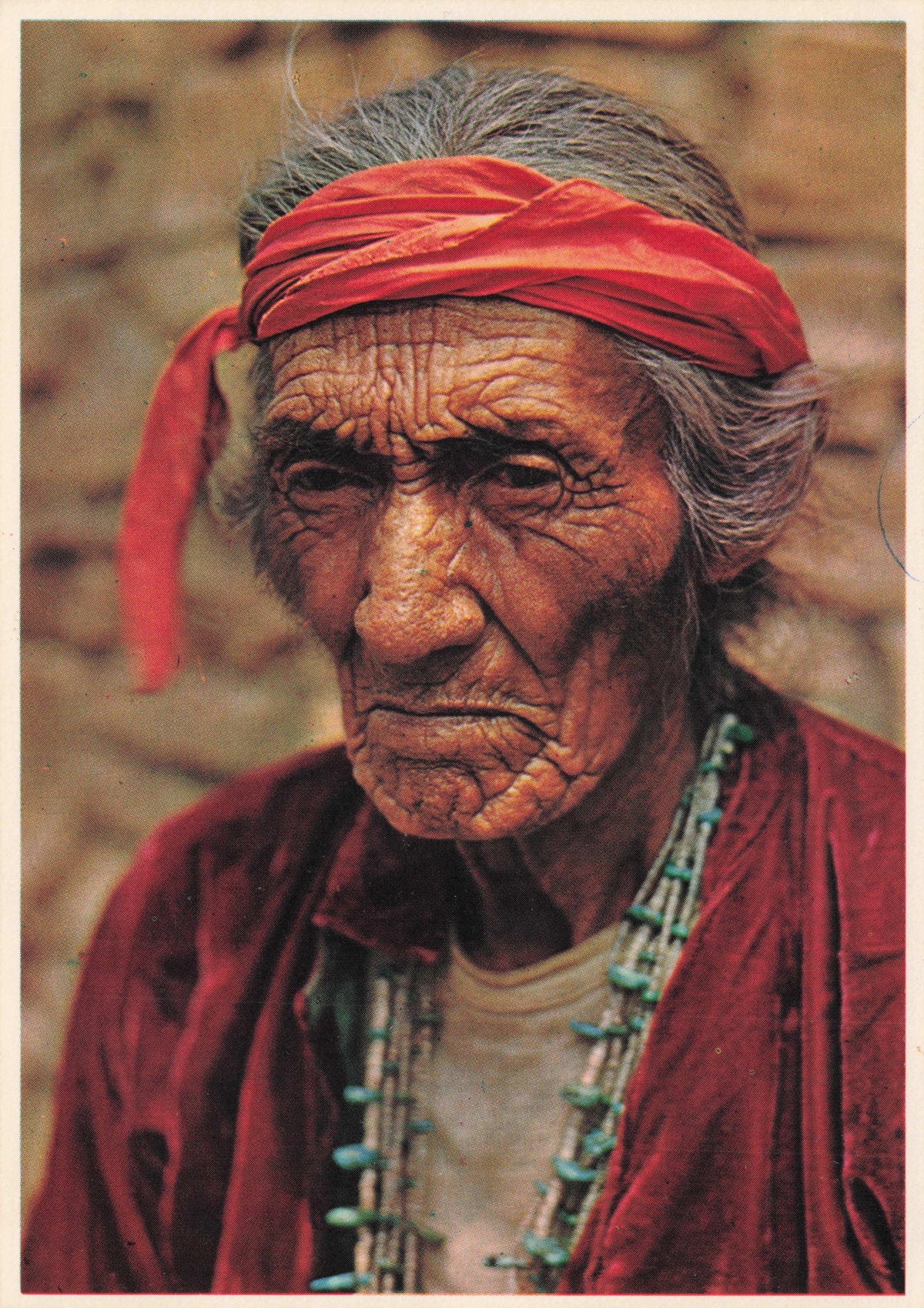 Saltwater Navajo Old Native American Indian Medicine Man Photo Postcard