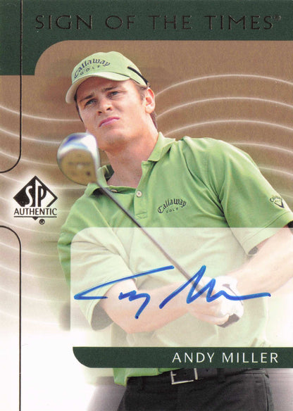 Andy Miller Sign Of The Times 2003 Hand Signed Golf Photo Autograph Card