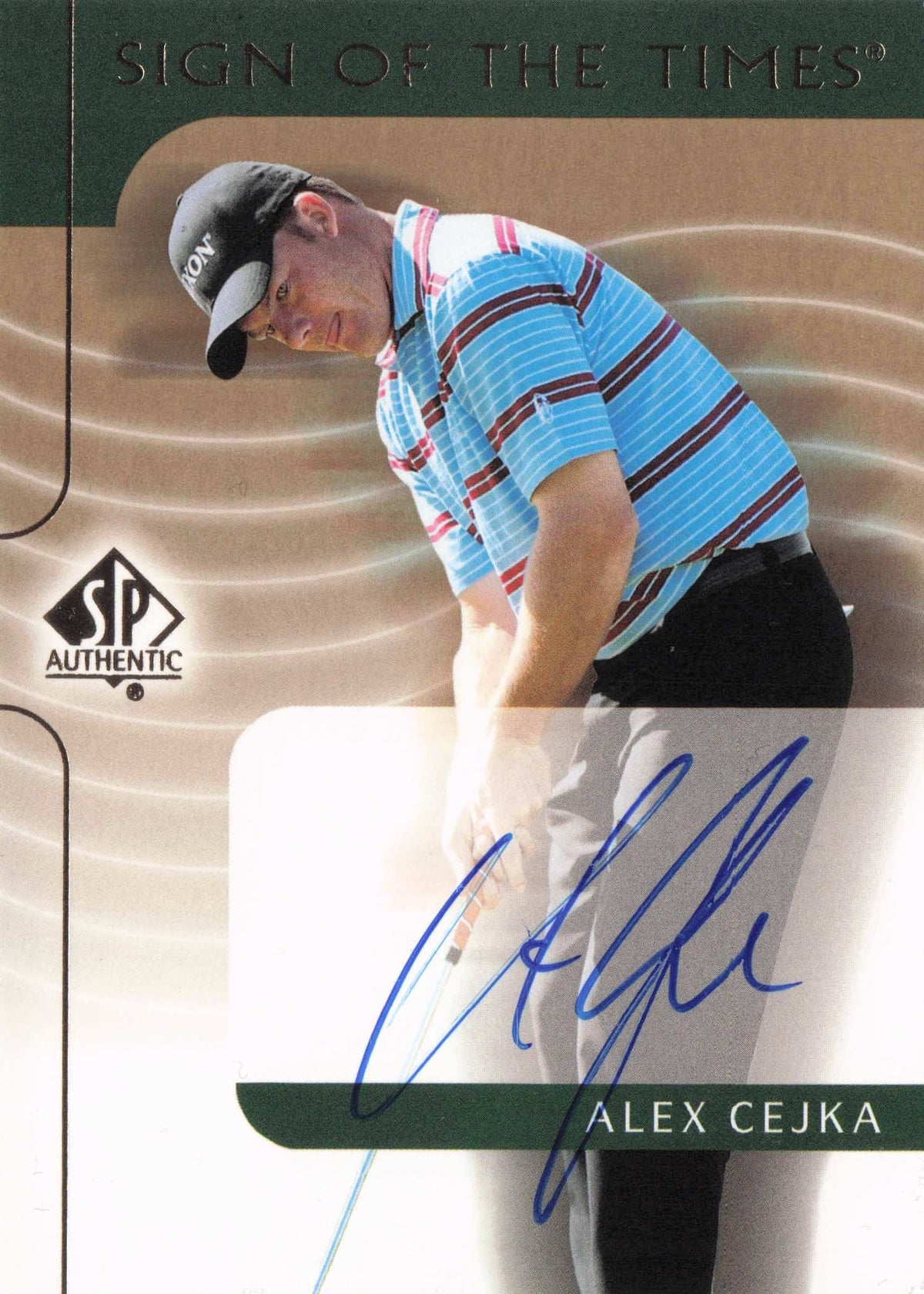 Alex Cejka Sign Of The Times Hand Signed Golf 2003 Autograph Photo Card
