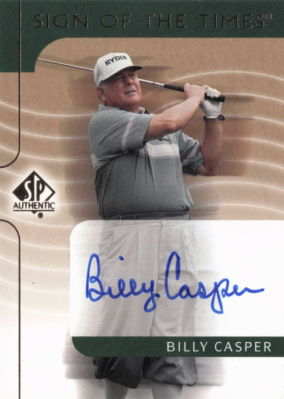 Billy Casper Sign Of The Times Hand Signed 2003 Photo Golf Autograph Card